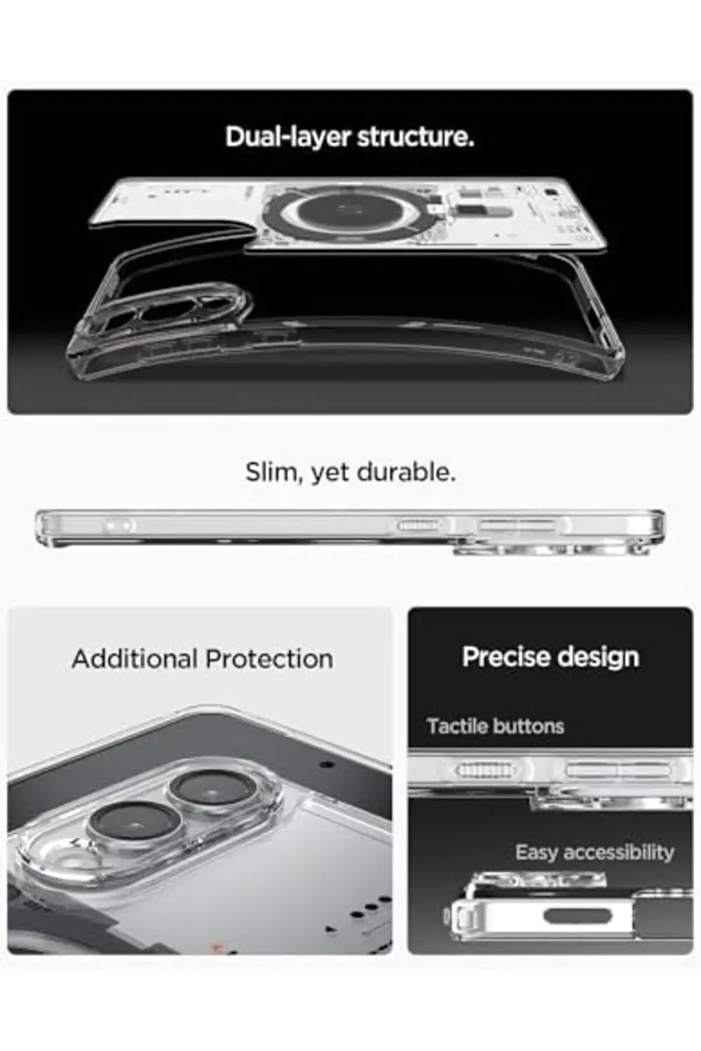 S25 Edge ince Kılıf Ultra Sararma Karşıtı DuraClear™ Hava Kanalı