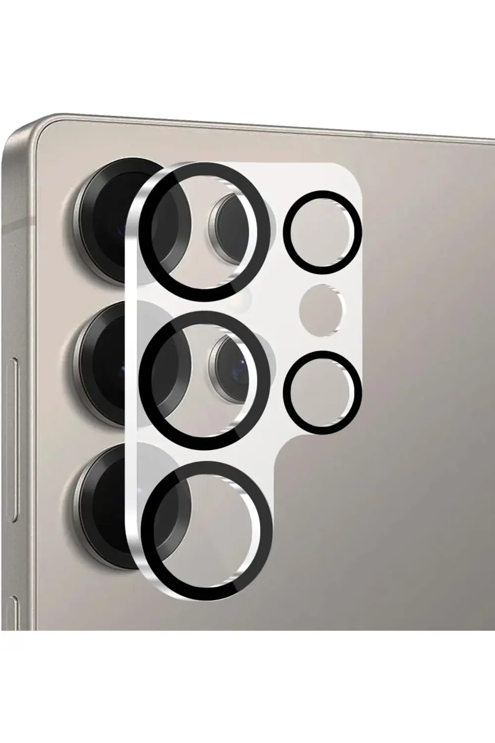 S25 Serisi İle Uyumlu Şeffaf HD Temperli Cam Kamera Lens ( S25 Ul