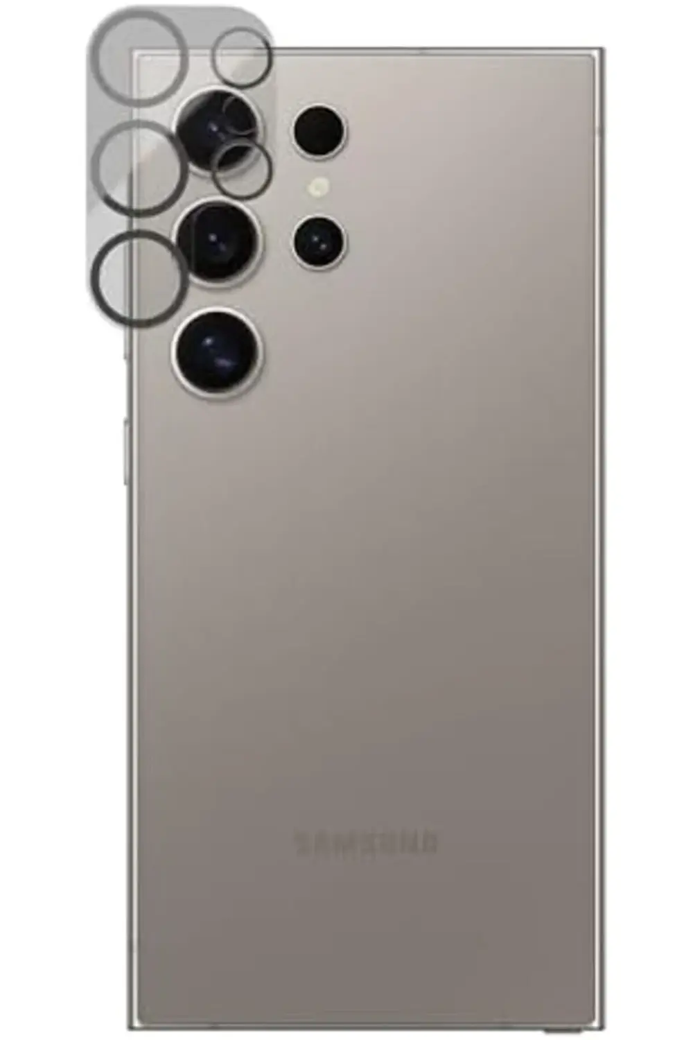 S25 Serisi İle Uyumlu Şeffaf HD Temperli Cam Kamera Lens ( S25 Ul