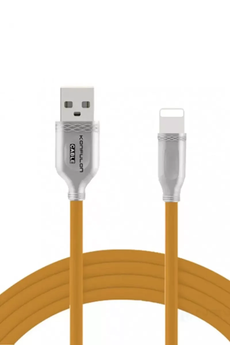 S48 Lightning Kablo iPhone ile Uyumlu - 1M 3A Hızlı Şarj Kablosu - Sarı Fiyatı, Yorumları ve Özellikleri
