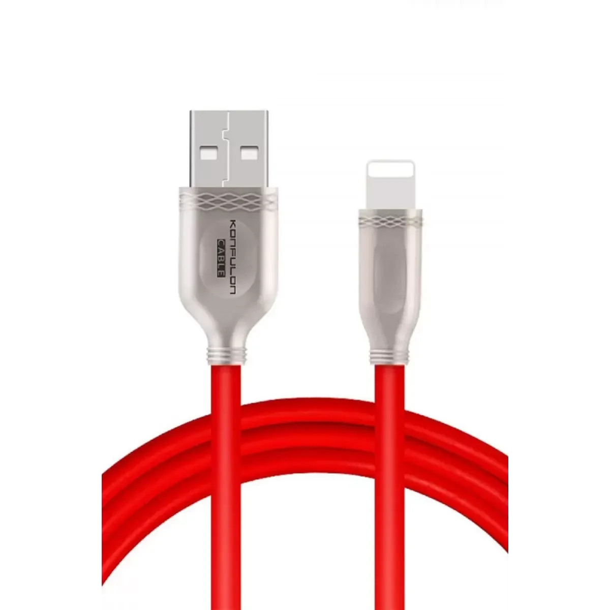 S48 Lightning Şarj Kablosu - 1M 3A Hızlı Şarj iPhone ile Uyumlu Kırmızı