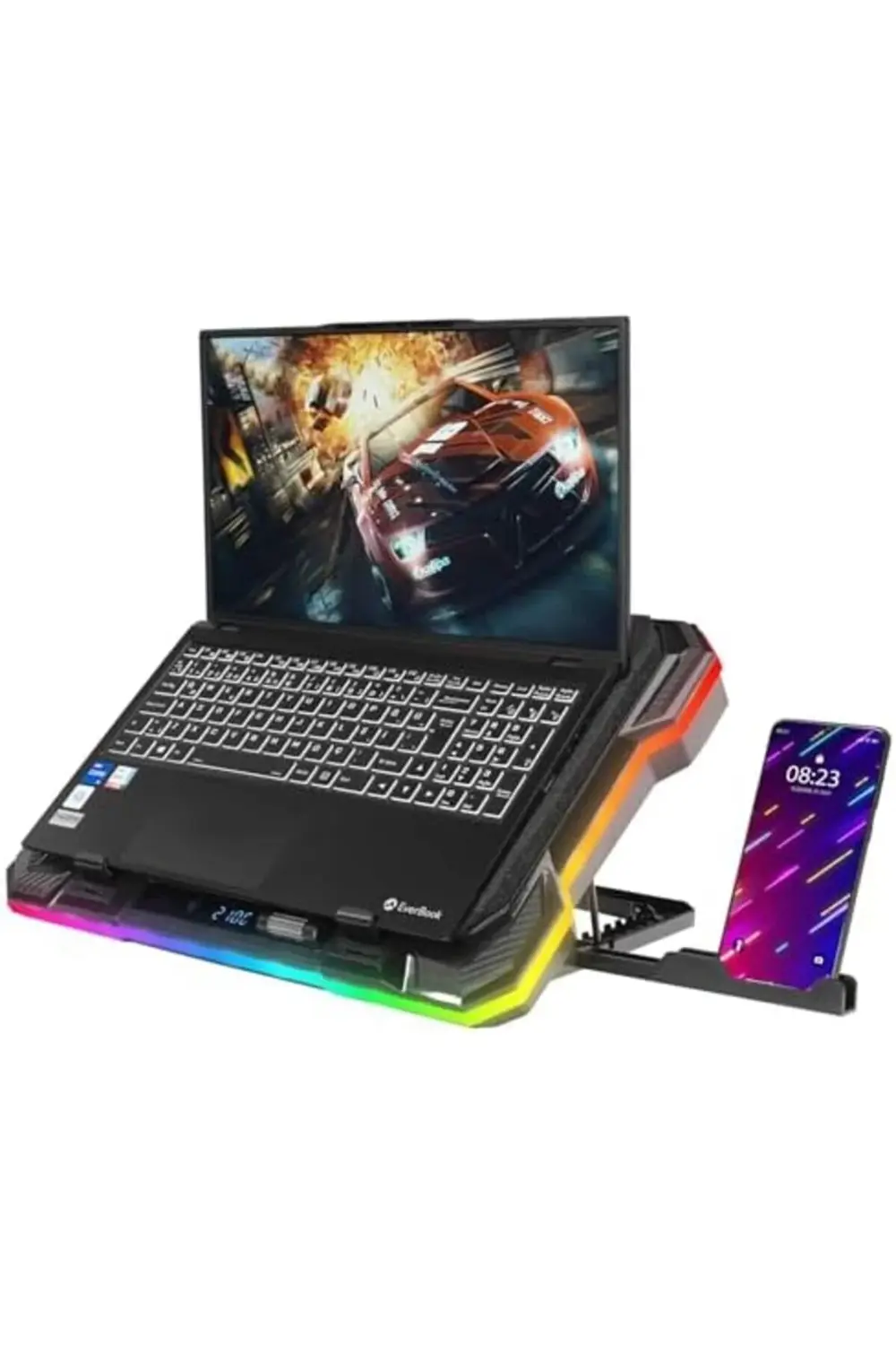 S49 Cyclone Laptop Soğutucu RGB Renkli Oyunculara Özel 2 USB Port