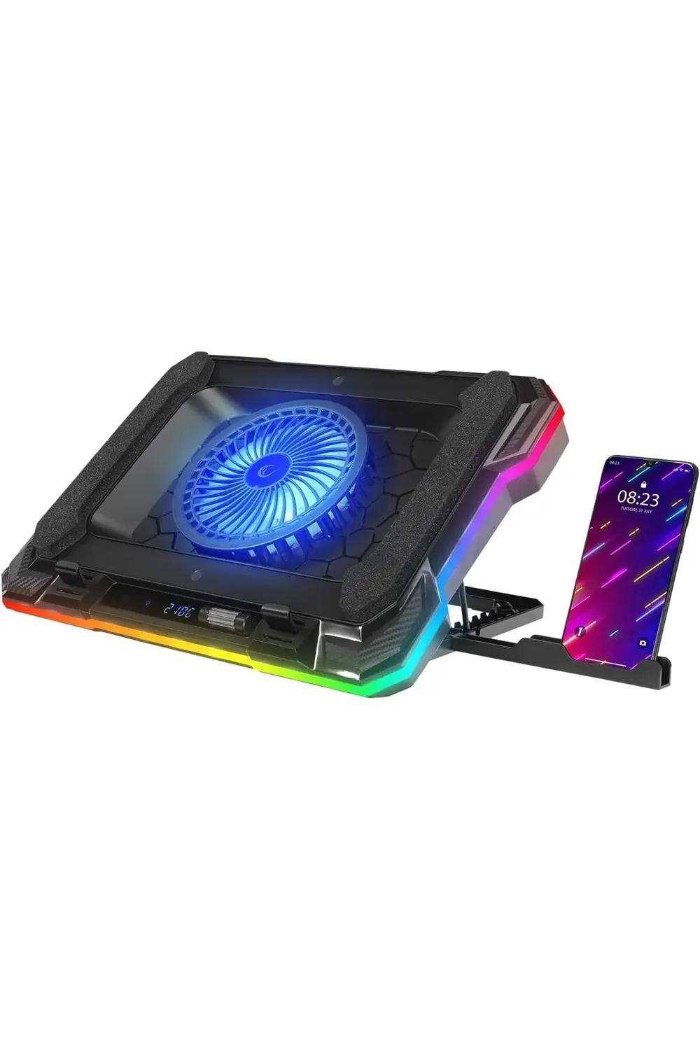 S49 Cyclone Laptop Soğutucu RGB Renkli Oyunculara Özel 2 USB Port
