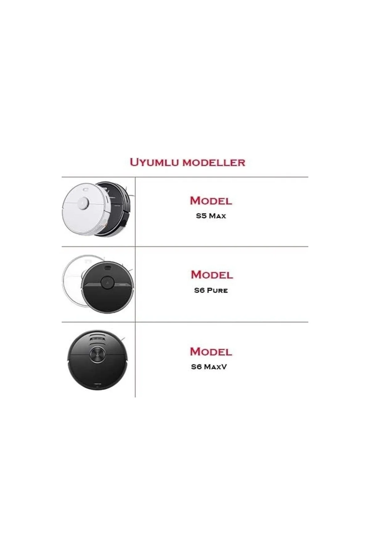 S50-s55-s5-s5 Max-s6-s6 Pure Robot Süpürge Uyumlu 7'li Yedek Parça Seti