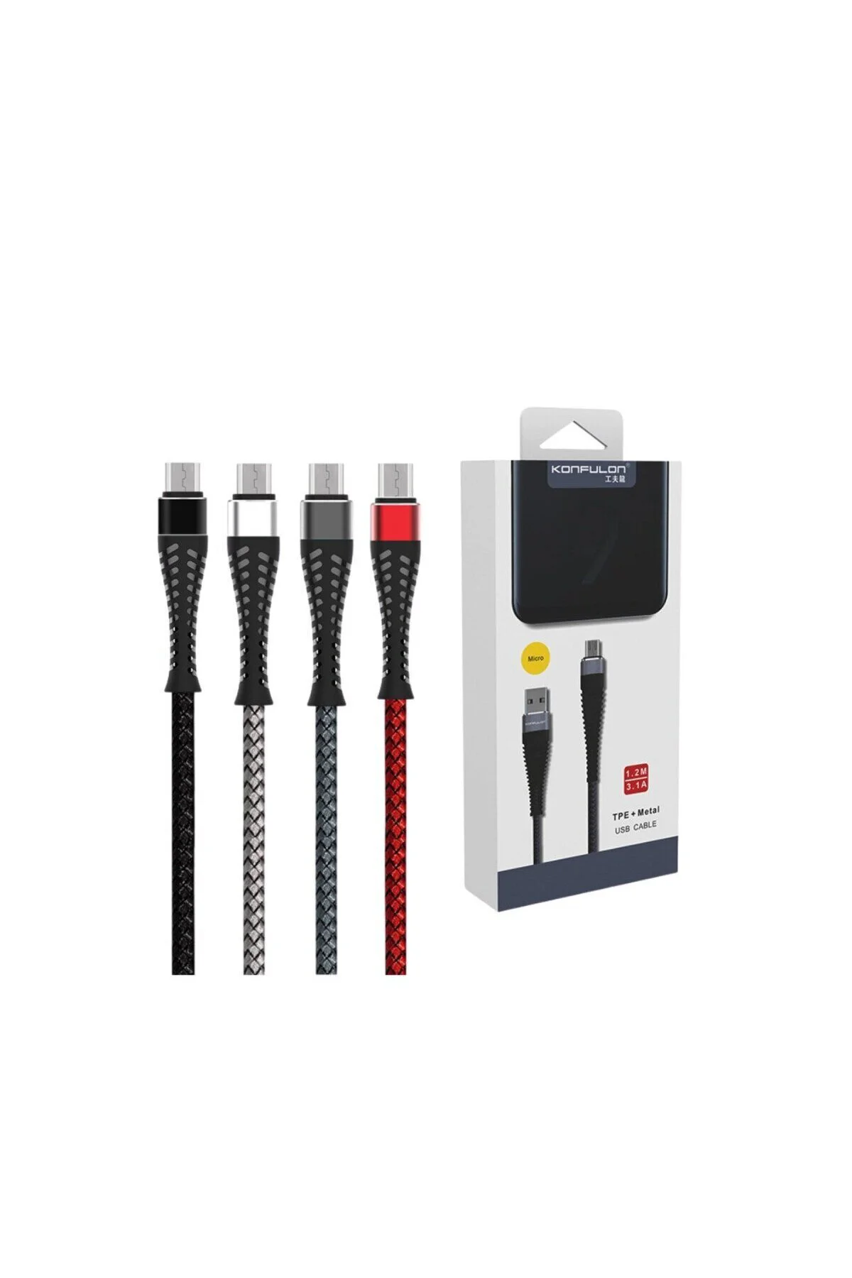 S61 Micro Usb Kablo 1.2m 2.1a - Siyah