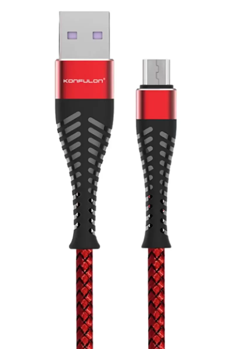 S61 Micro USB Kablo 1.2M 2.1A – Naylon Örgü Hızlı Şarj Kablosu