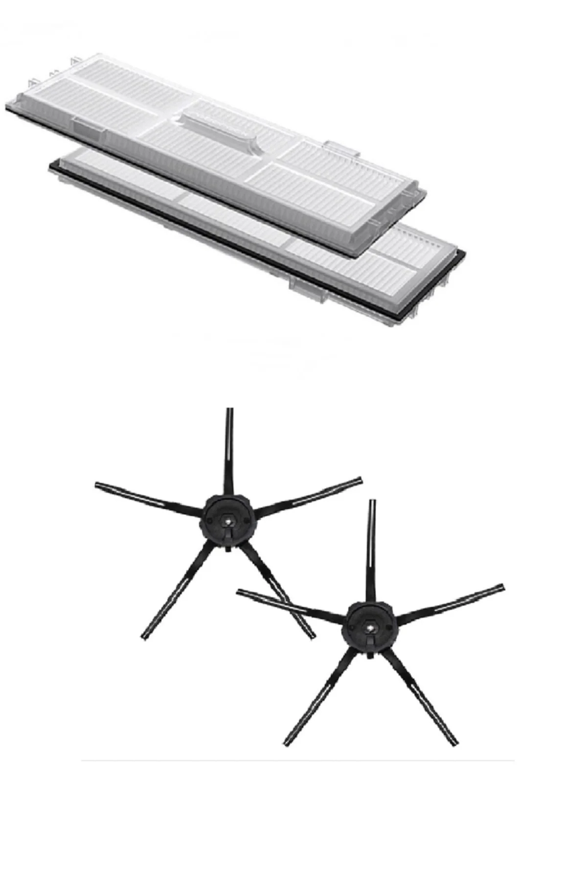 S7 S7 Max S7 Ultra T7 T7s Uyumlu Robot Süpürge 2li Hepa Filtre Ve 2li Yan Fırça