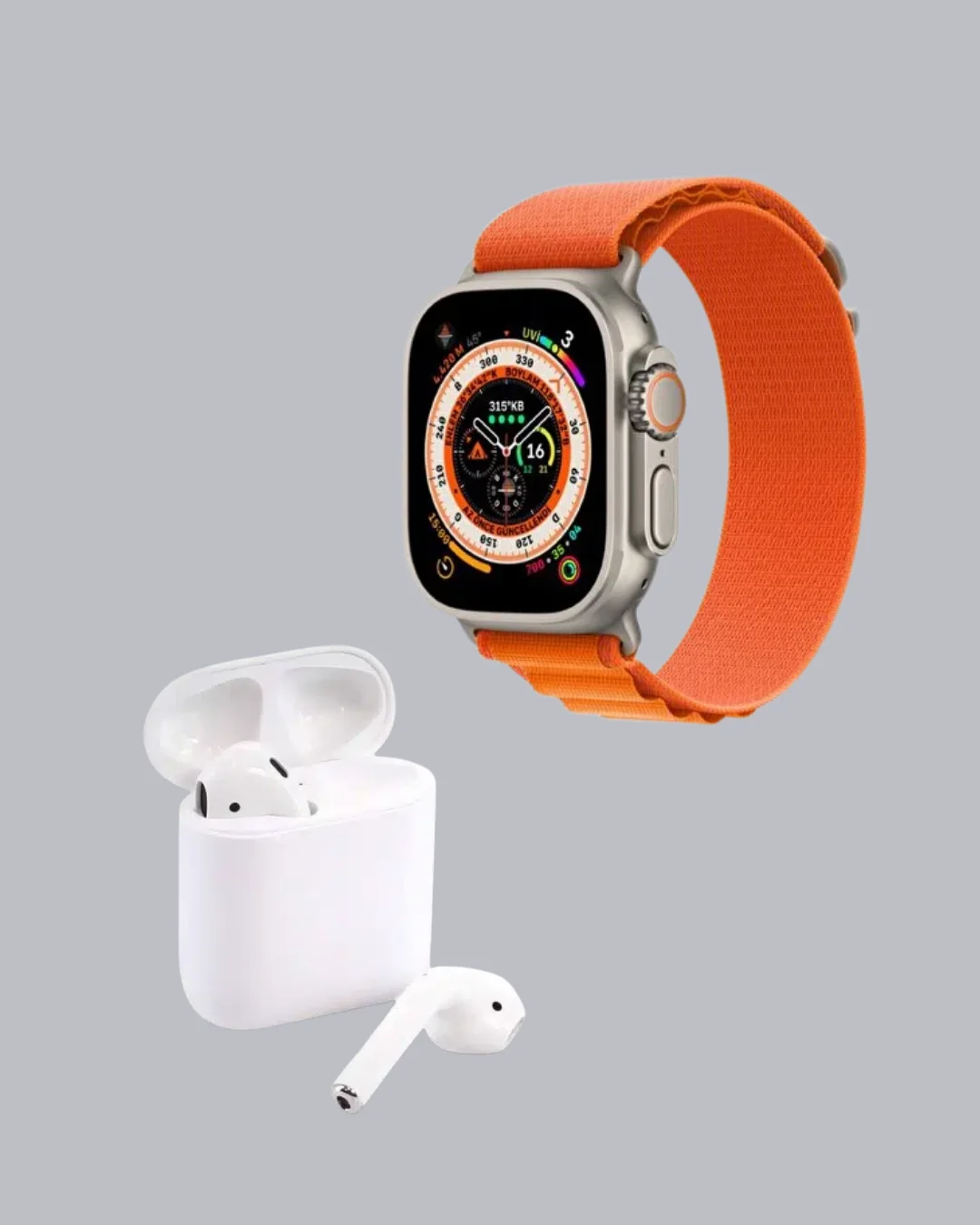 S8 Ultra Akıllı Saat ve Bluetooth Kablosuz Kulaklık 2’li Set Yeni Nesil
