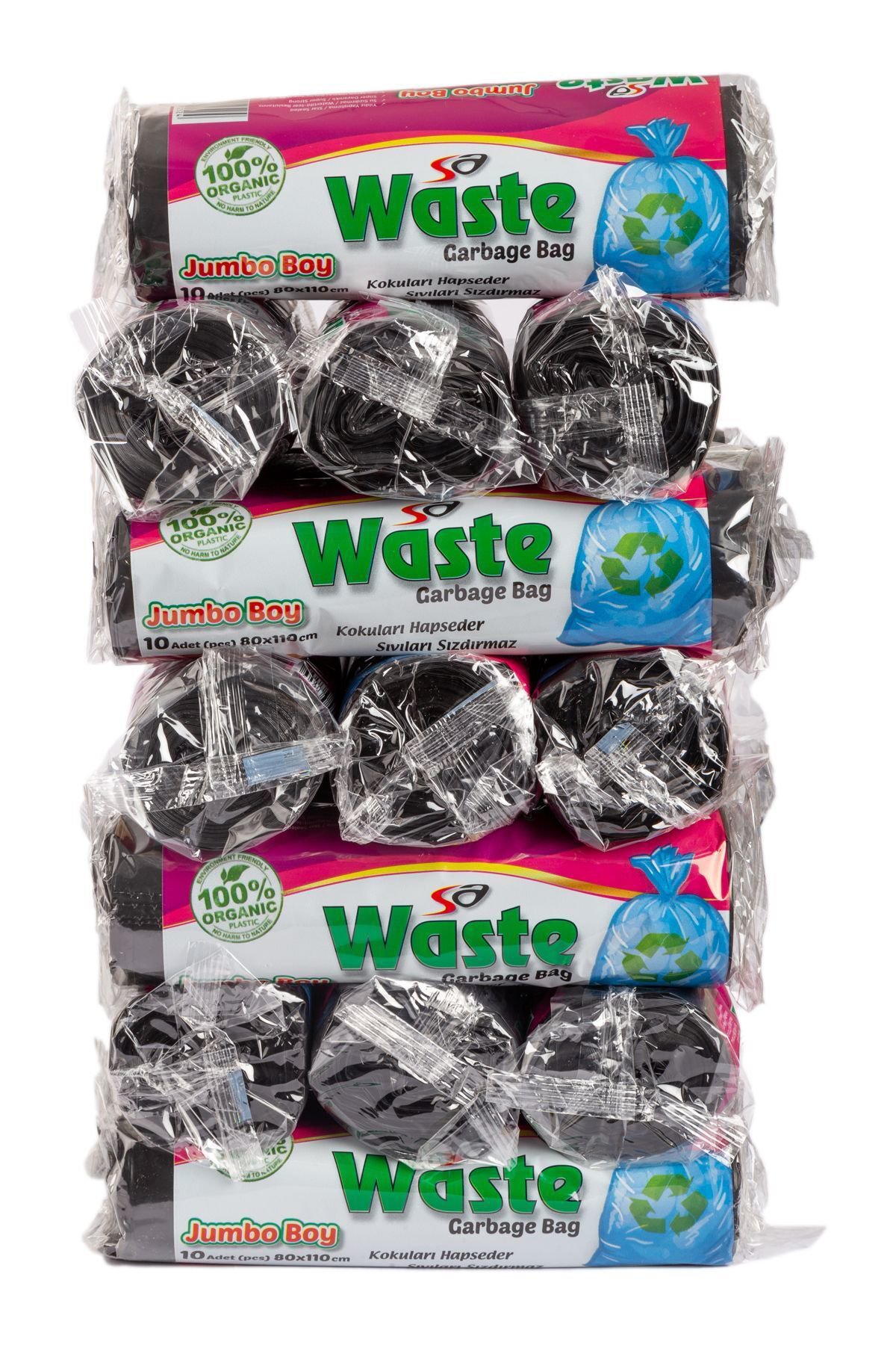 Sa Fresh Sa Waste Jumbo Boy Çöp Poşeti 80*110 Cm 20'Li Koli 200 Adet