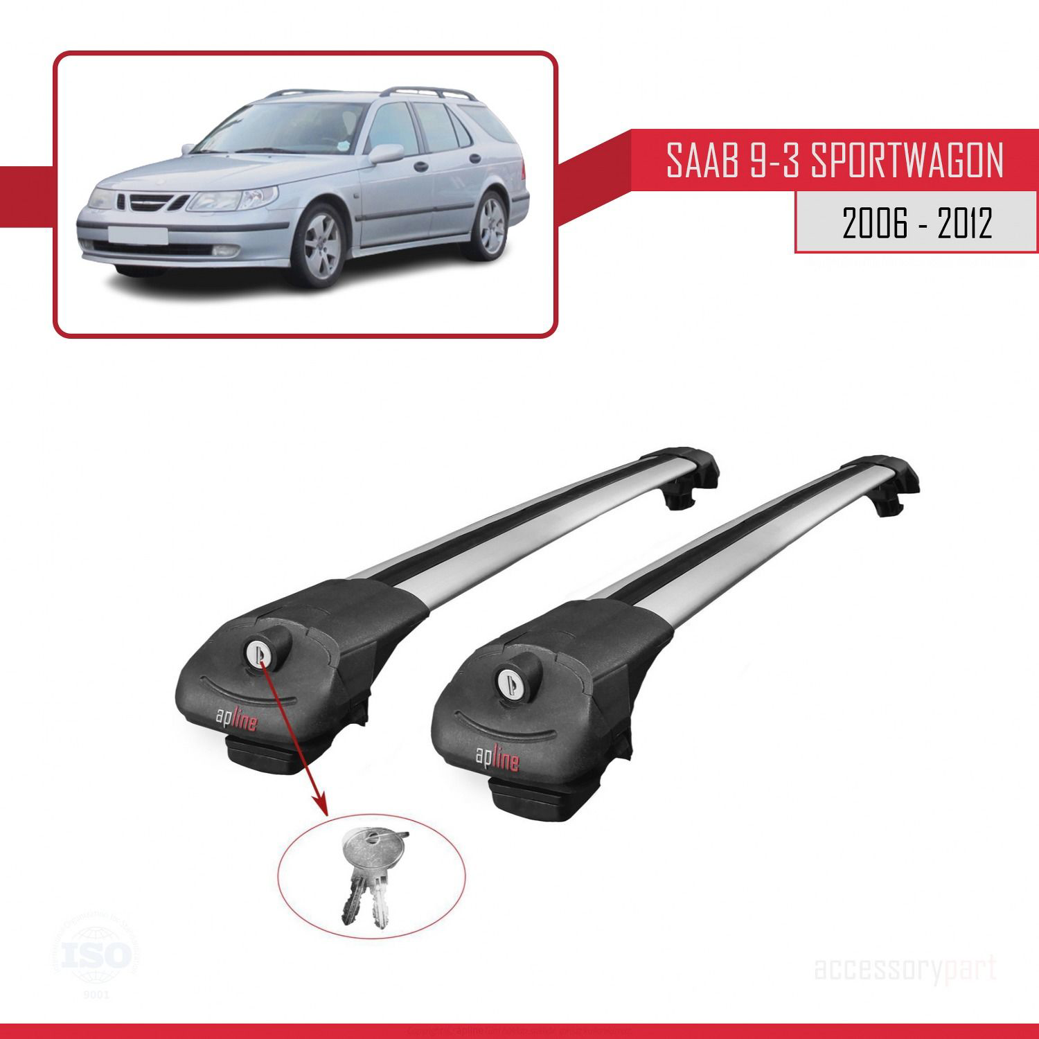 Saab 9-3 Sportwagon 2006-2012 Arası ile uyumlu ACE-1 Ara Atkı Tav