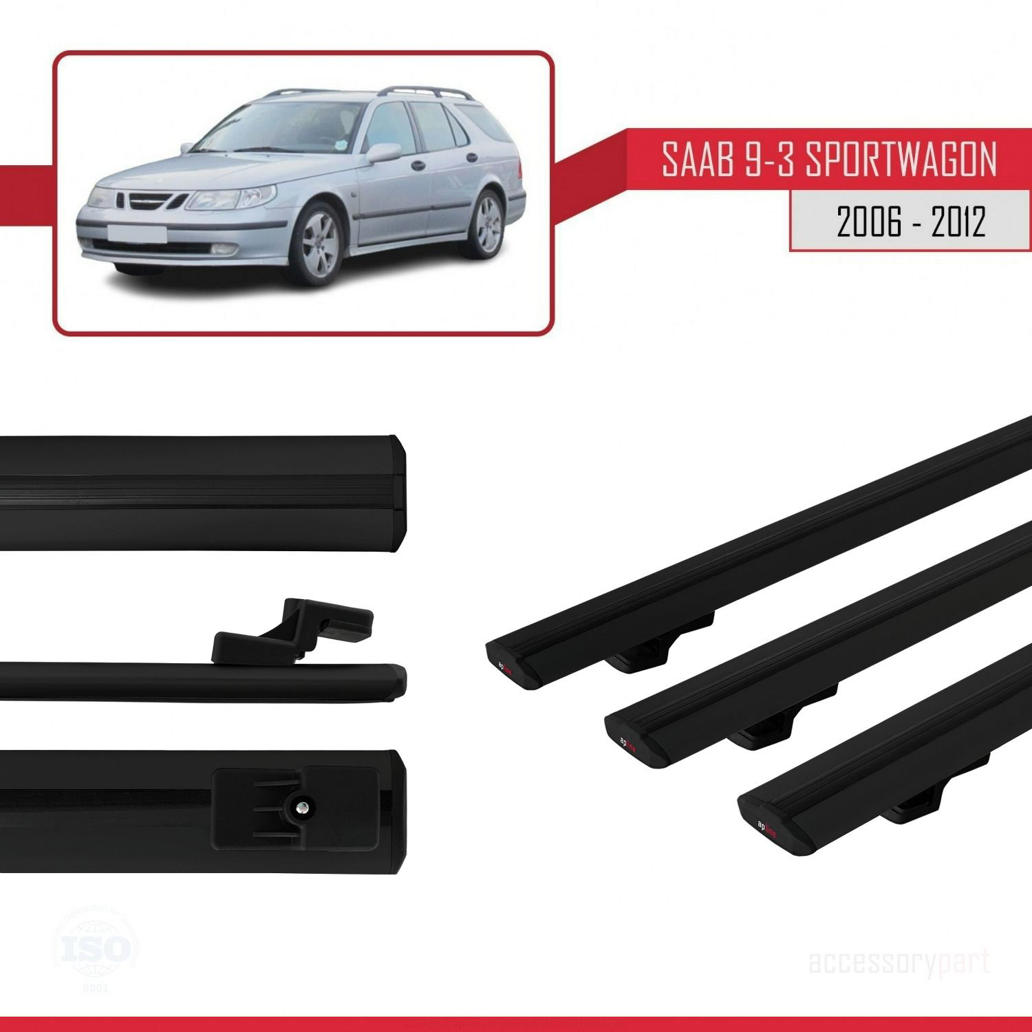 Saab 9-3 Sportwagon 2006-2012 Arası ile uyumlu Basic Model Ara At
