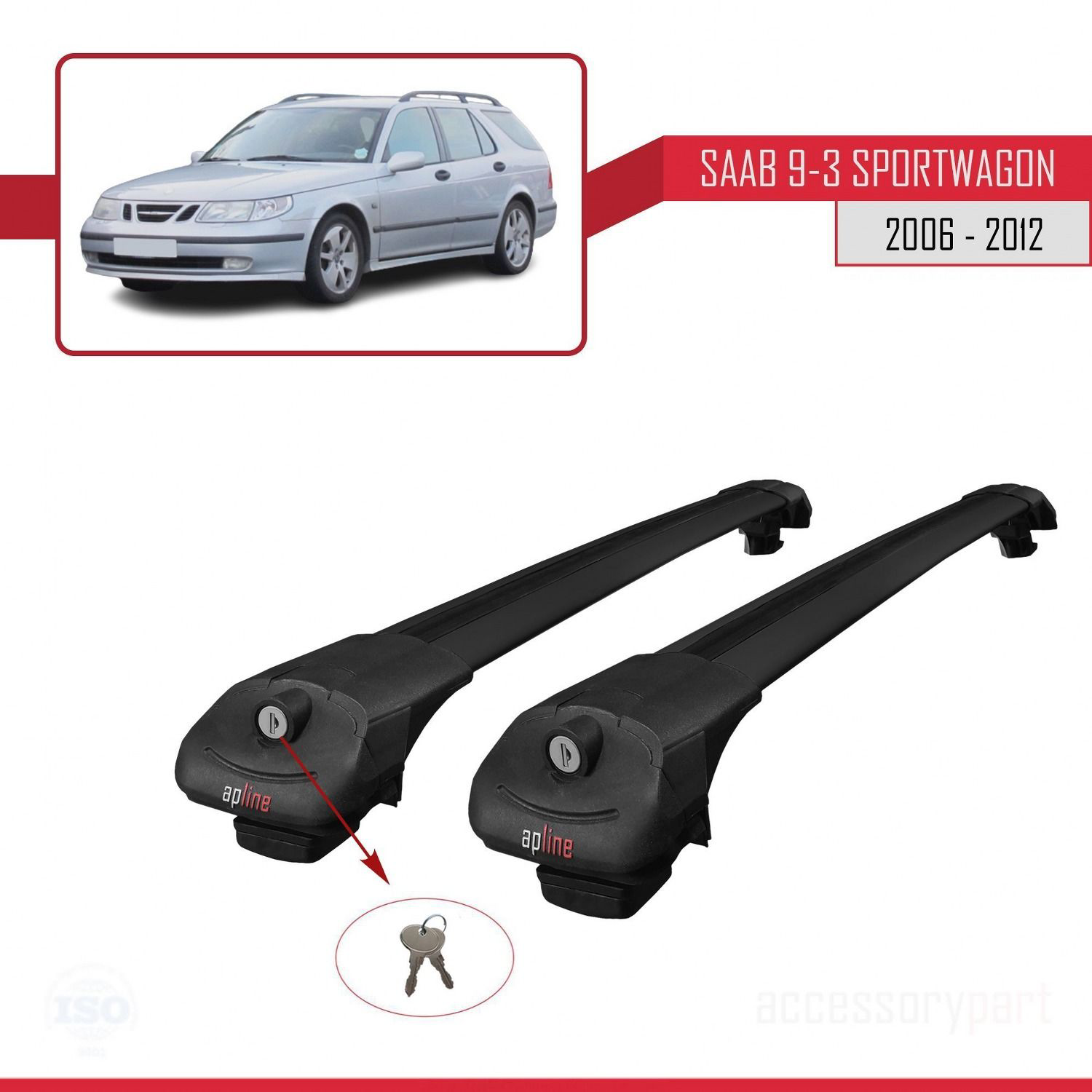 Saab 9-3 Sportwagon 2006-2012 Arası ile uyumlu ACE-1 Ara Atkı Tav