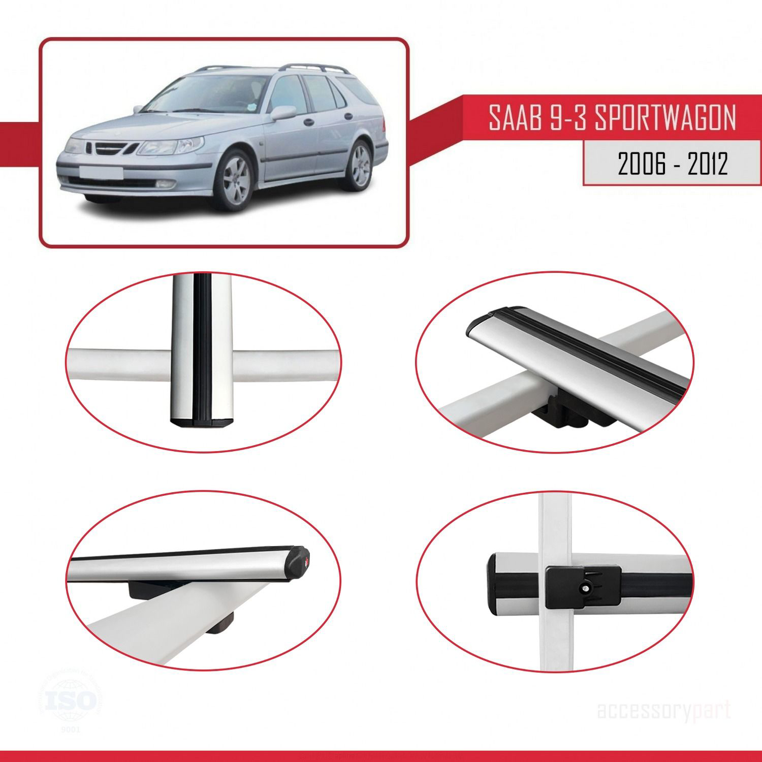 Saab 9-3 Sportwagon 2006-2012 Arası ile uyumlu Basic Model Ara At