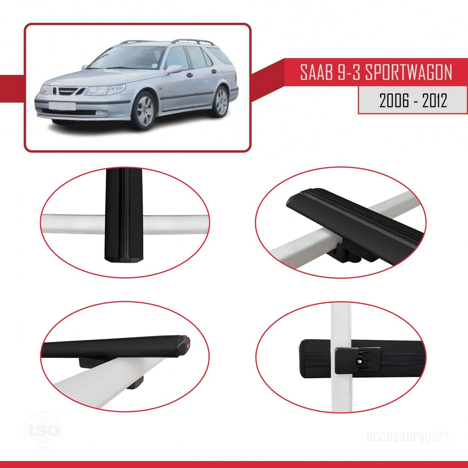 Saab 9-3 Sportwagon 2006-2012 Arası ile uyumlu Basic Model Ara At