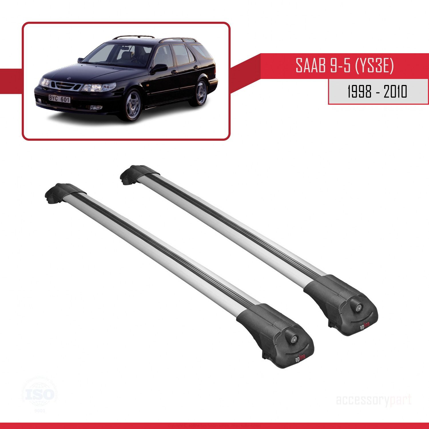 Saab 9-5 (YS3E) 1998-2010 Arası ile uyumlu ACE-1 Ara Atkı Tavan B