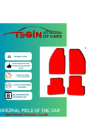 Saab 9000 1984-1998 Prime Siyah Halı Mavi Kenar Halı Paspas