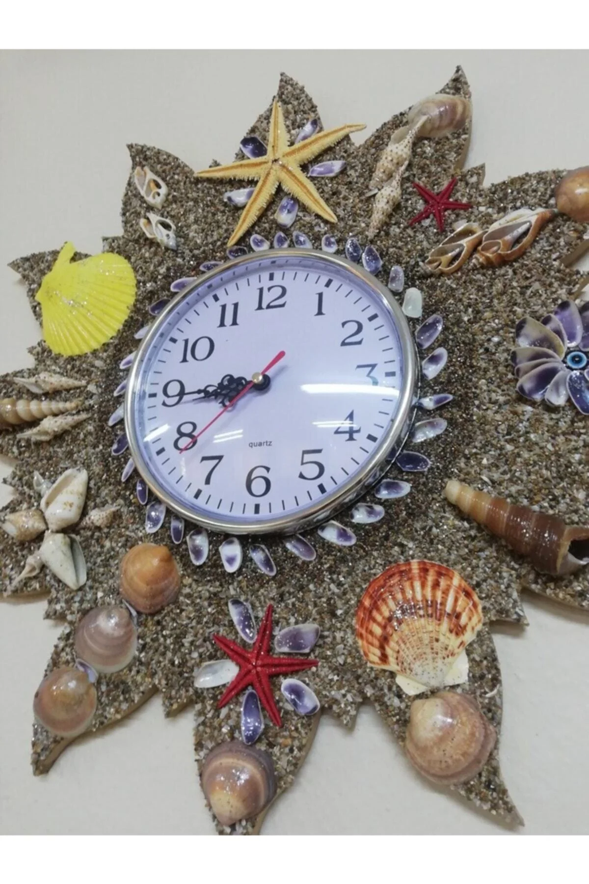 Saat El Yapımı Saat, Sessiz Saat Mekanizması 16 cm Çap Uzunluğu Quartz Clock - Görsel 5
