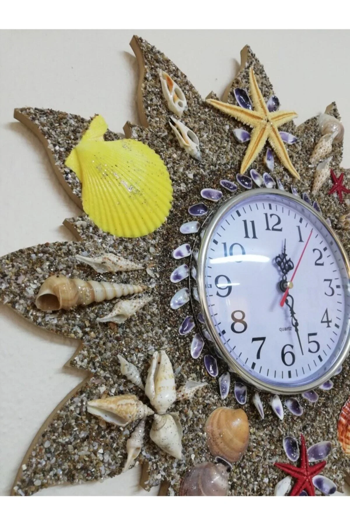 Saat El Yapımı Saat, Sessiz Saat Mekanizması 16 cm Çap Uzunluğu Quartz Clock - Görsel 6