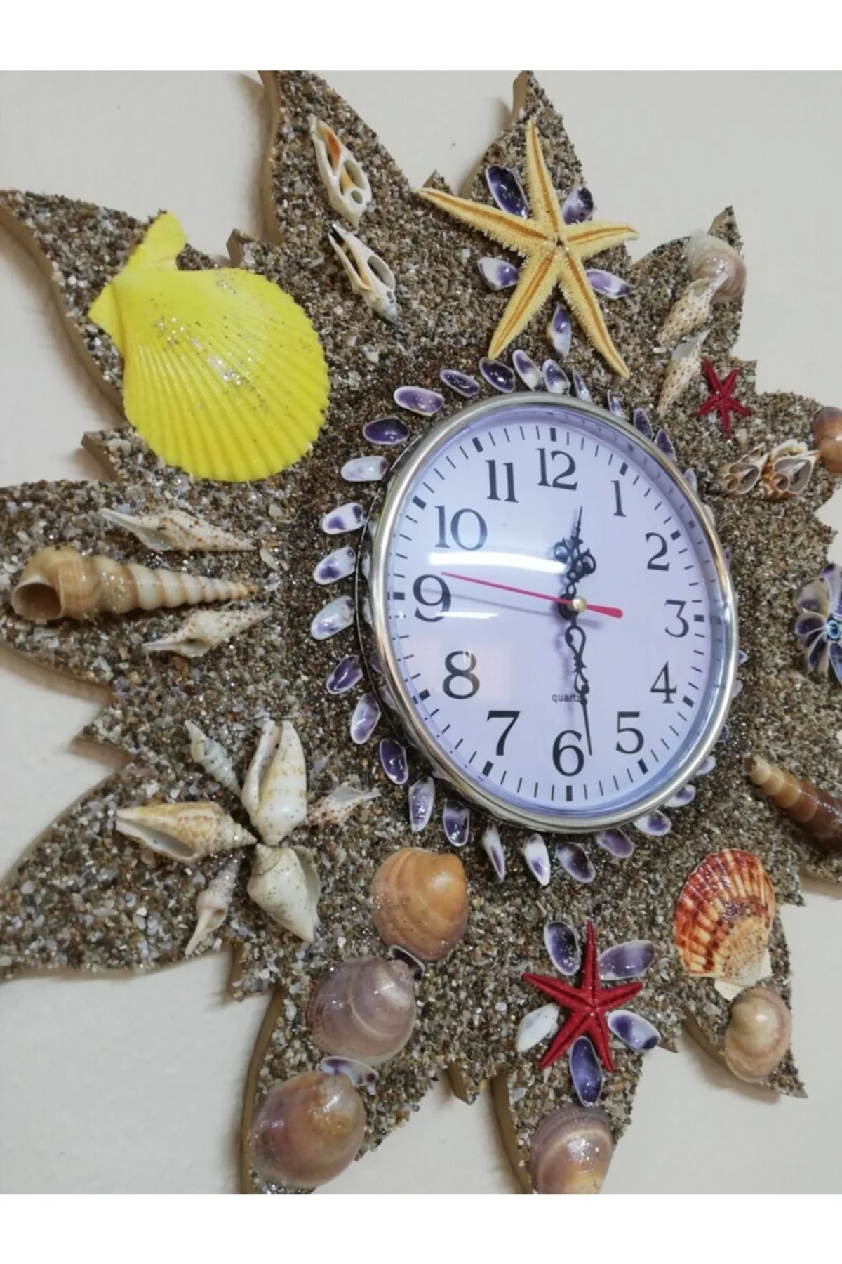 Saat El Yapımı Saat, Sessiz Saat Mekanizması 16 cm Çap Uzunluğu Quartz Clock - Görsel 3