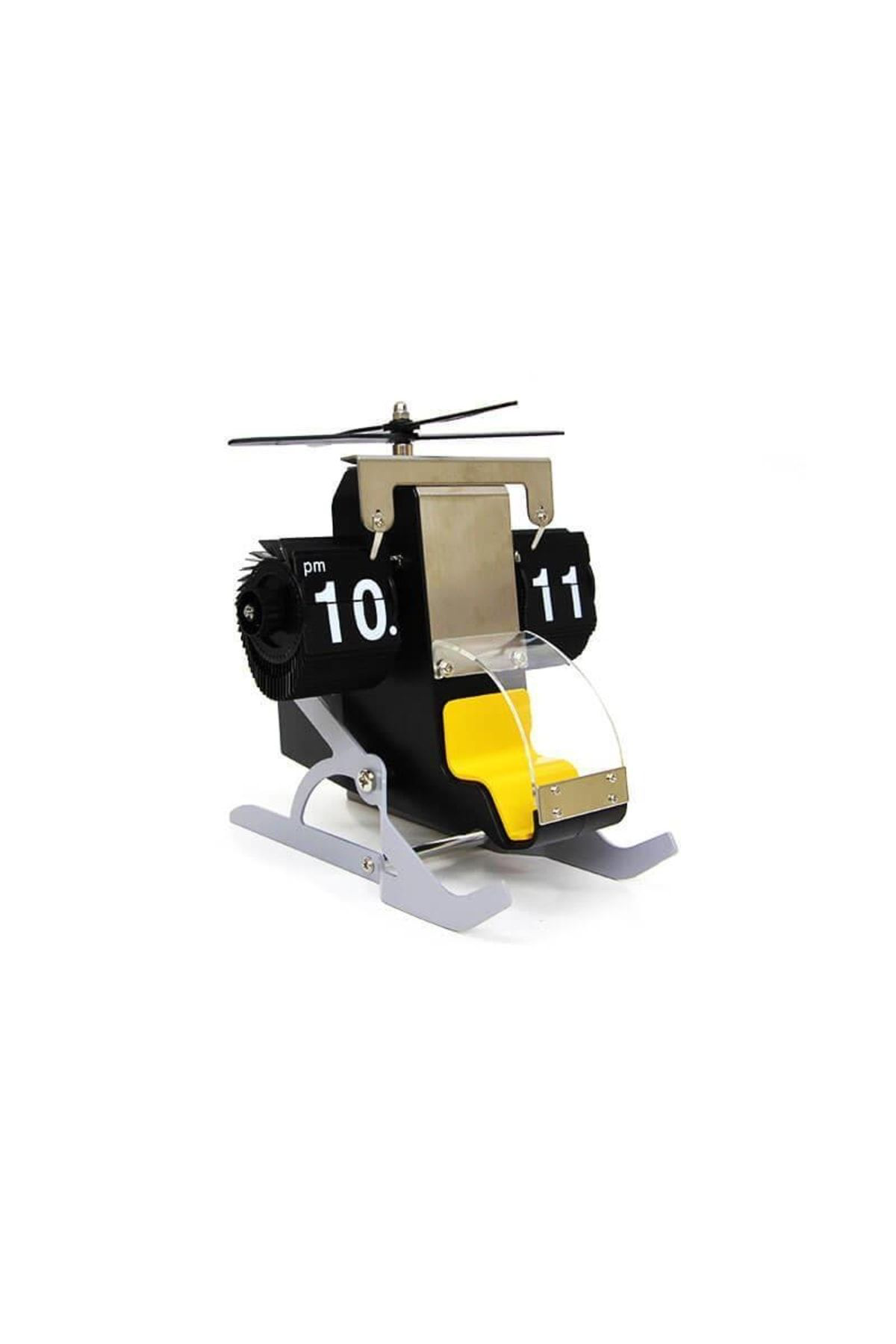 Tosbikshop Saat Flip Helicopter Masa Saati Helikopter Model Hediyelik