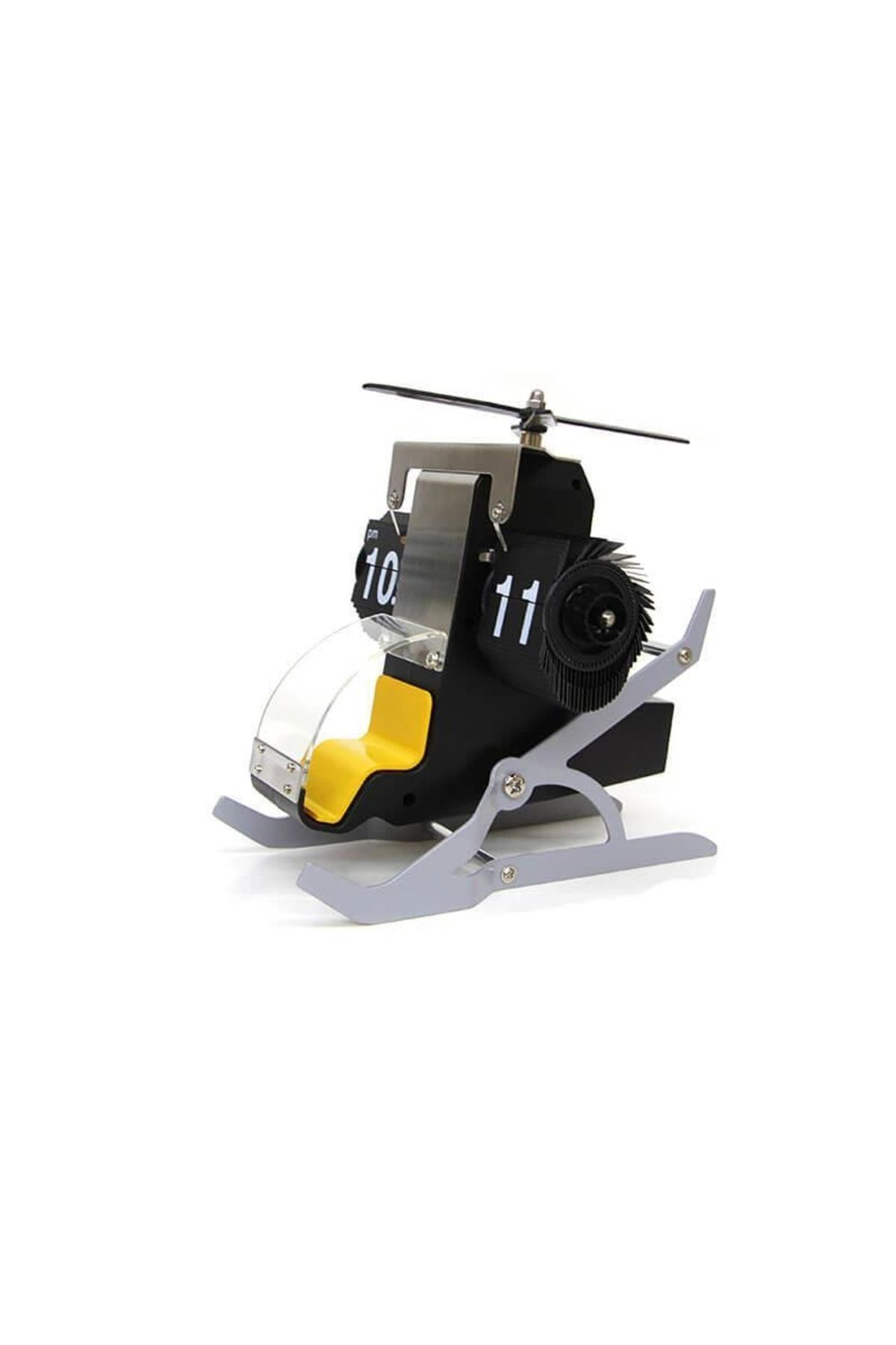 Tosbikshop Saat Flip Helicopter Masa Saati Helikopter Model Hediyelik