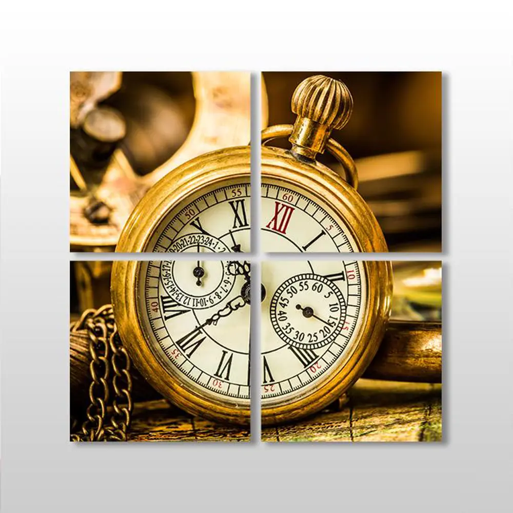 Saat Gold Kanvas Tablo Saat Gold Kanvas Tablo
