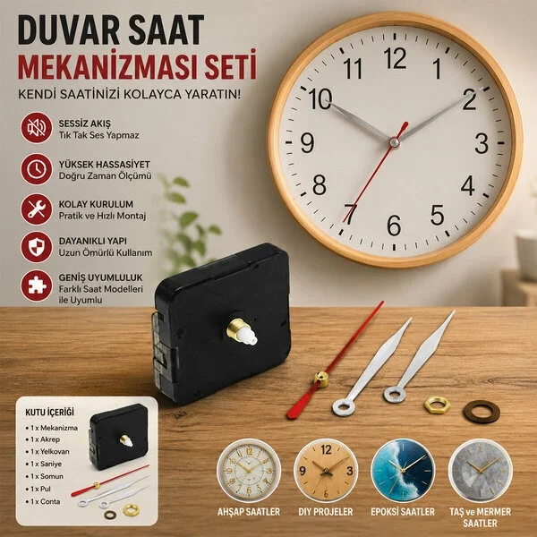 Saat Mekanizma Seti 13 Mm Şaft Uzunluğu Vardır Bx40 Fiyatı, Yorumları ve Özellikleri