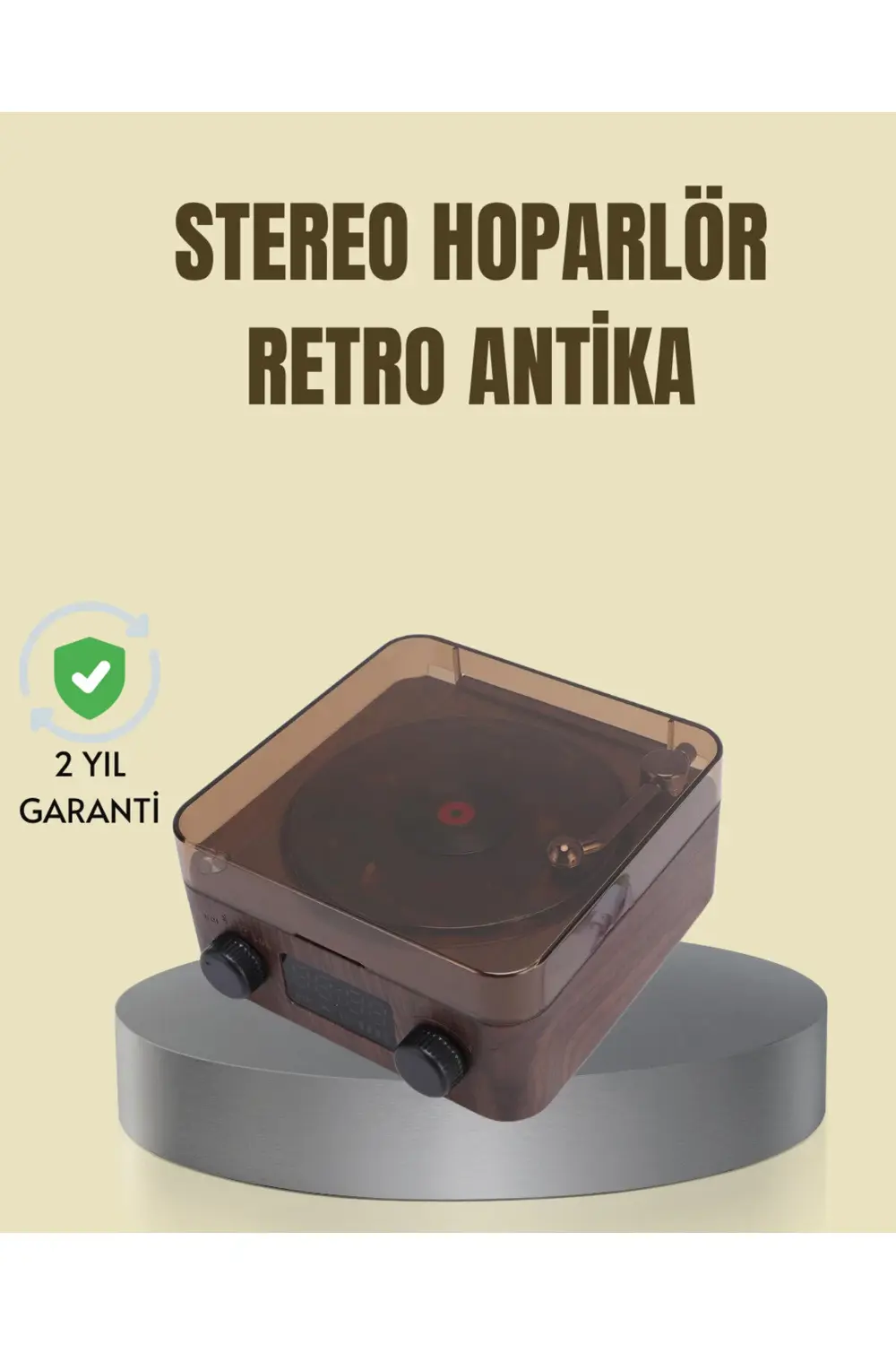 Saatli Gece Işıklı Hoparlör – Modern ve Vintage Tasarım