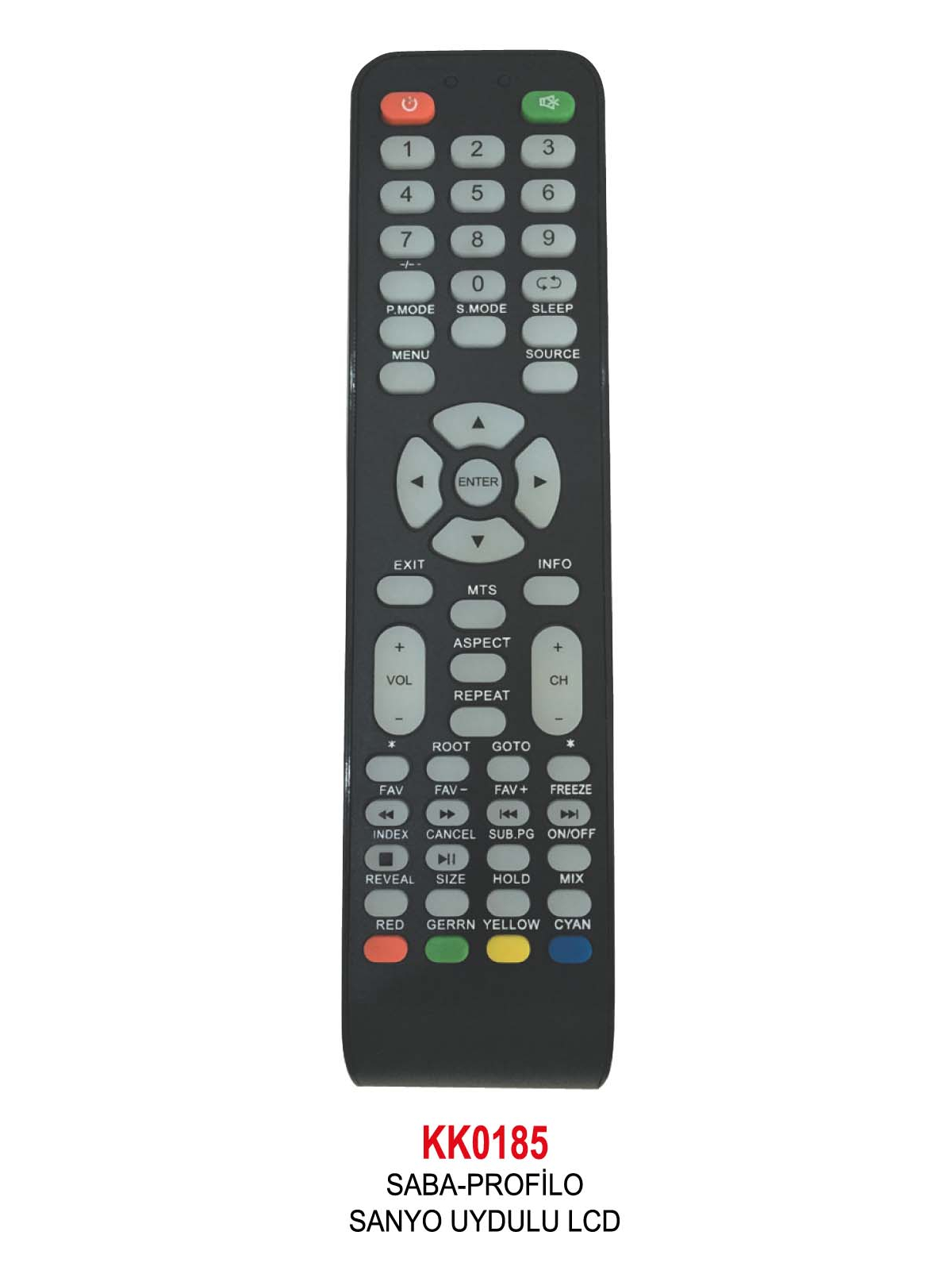 SABA-PROFİLO-SANYO UYDULU LCD KUMANDA SABA-PROFİLO-SANYO UYDULU LCD KUMANDA