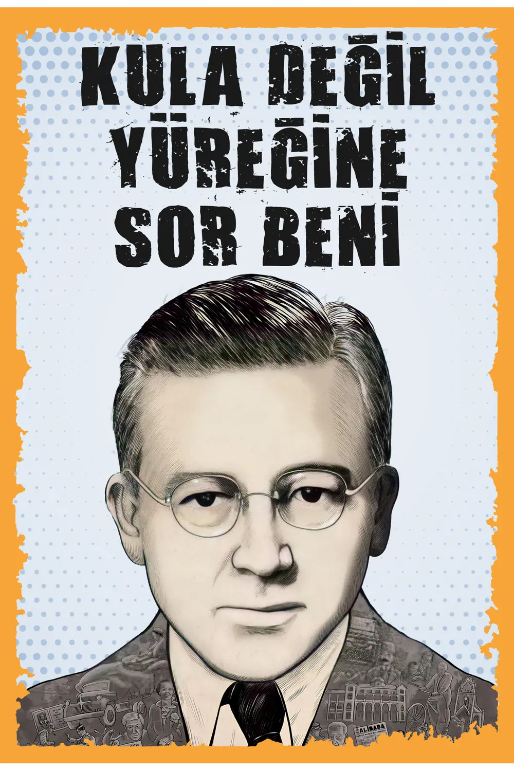 Sabahattin Ali  Tasarımlı Ahşap Poster