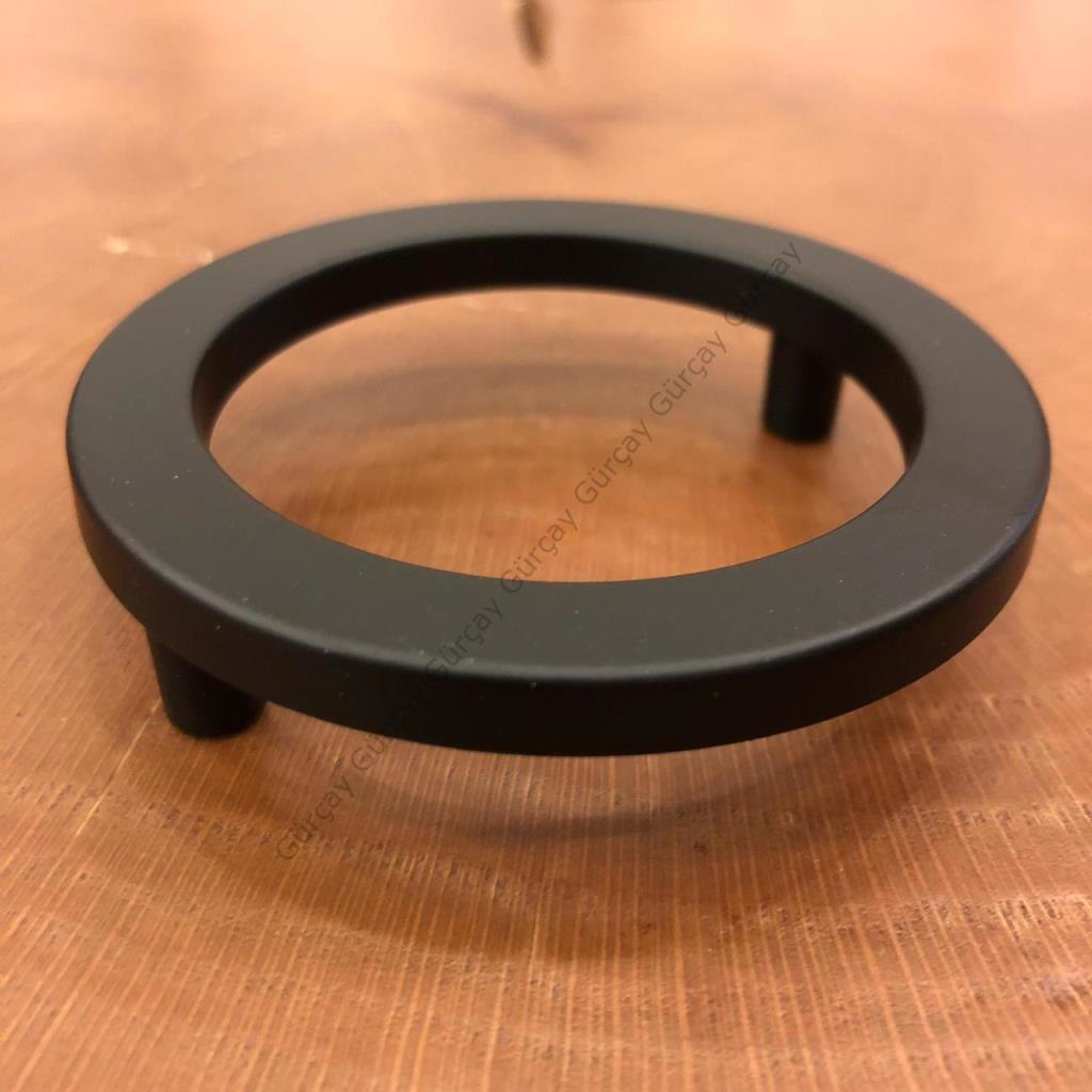 Gürçay Hırdavat Sabit Halka Kulp 64Mm Siyah - 2 Adet