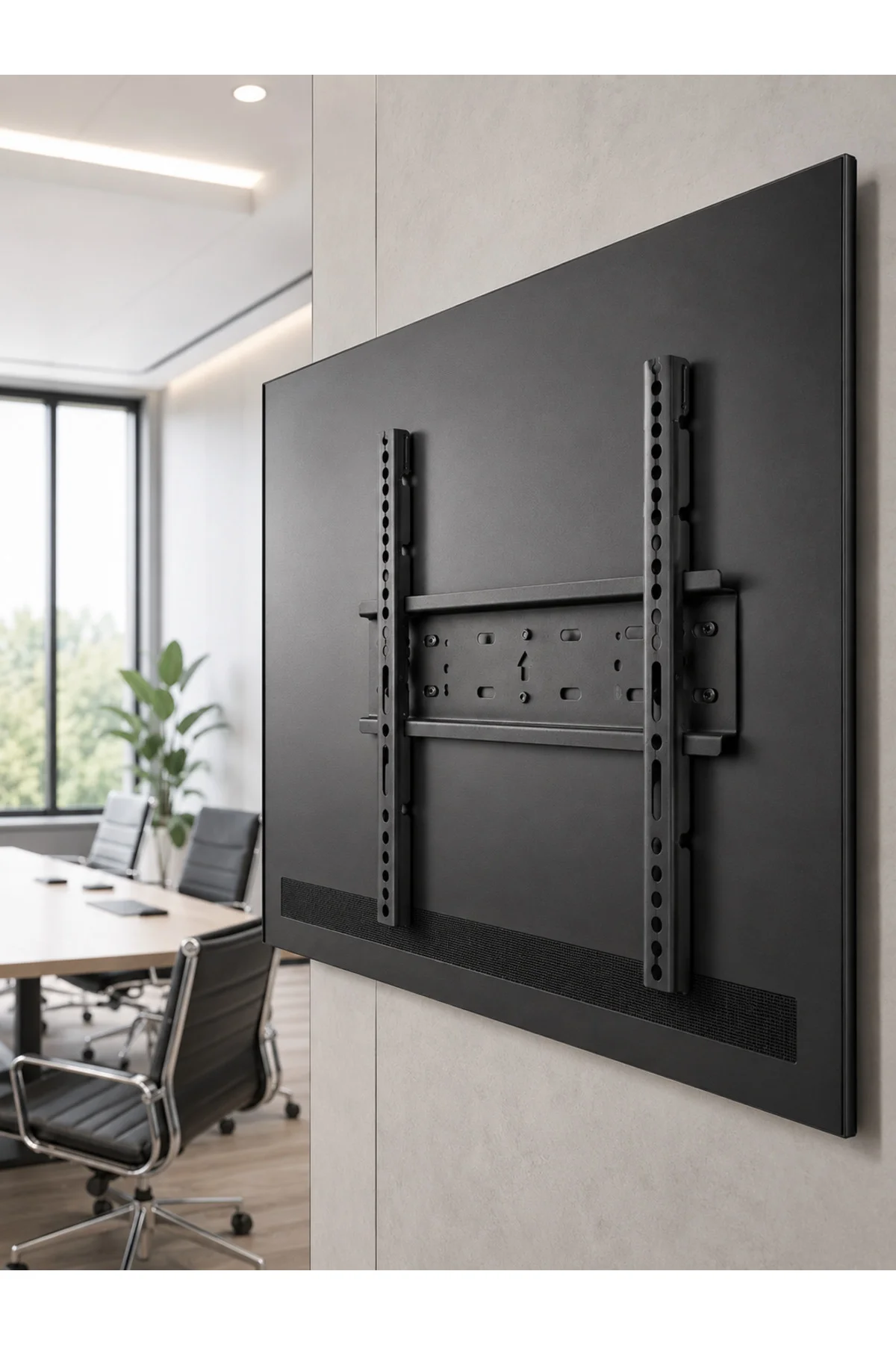 Sabit Televizyon Askı Aparatı 50"-95" İnce Profil Sağlam Metal TV Duvar Braketi - Görsel 2