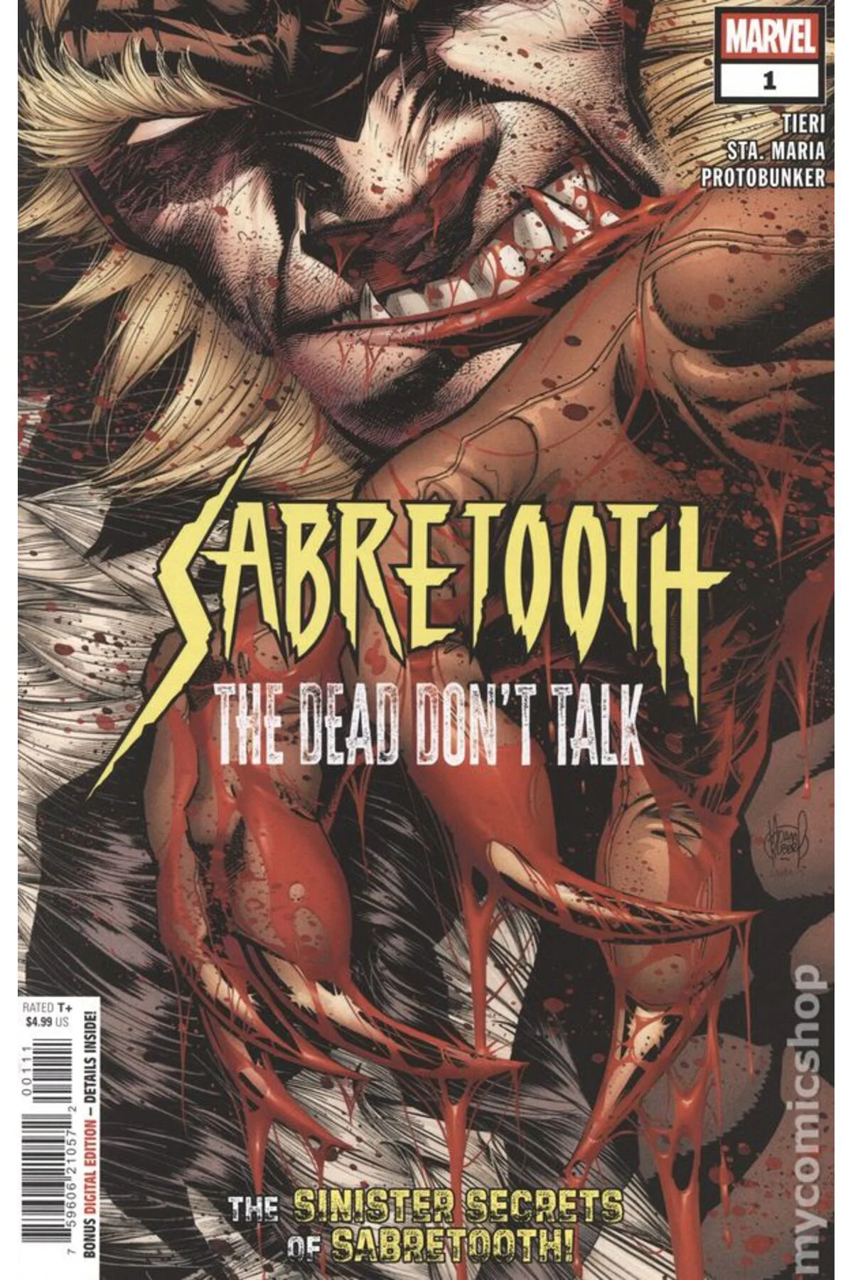 Sabretooth The Dead Don't Talk #1A (ingilizce)