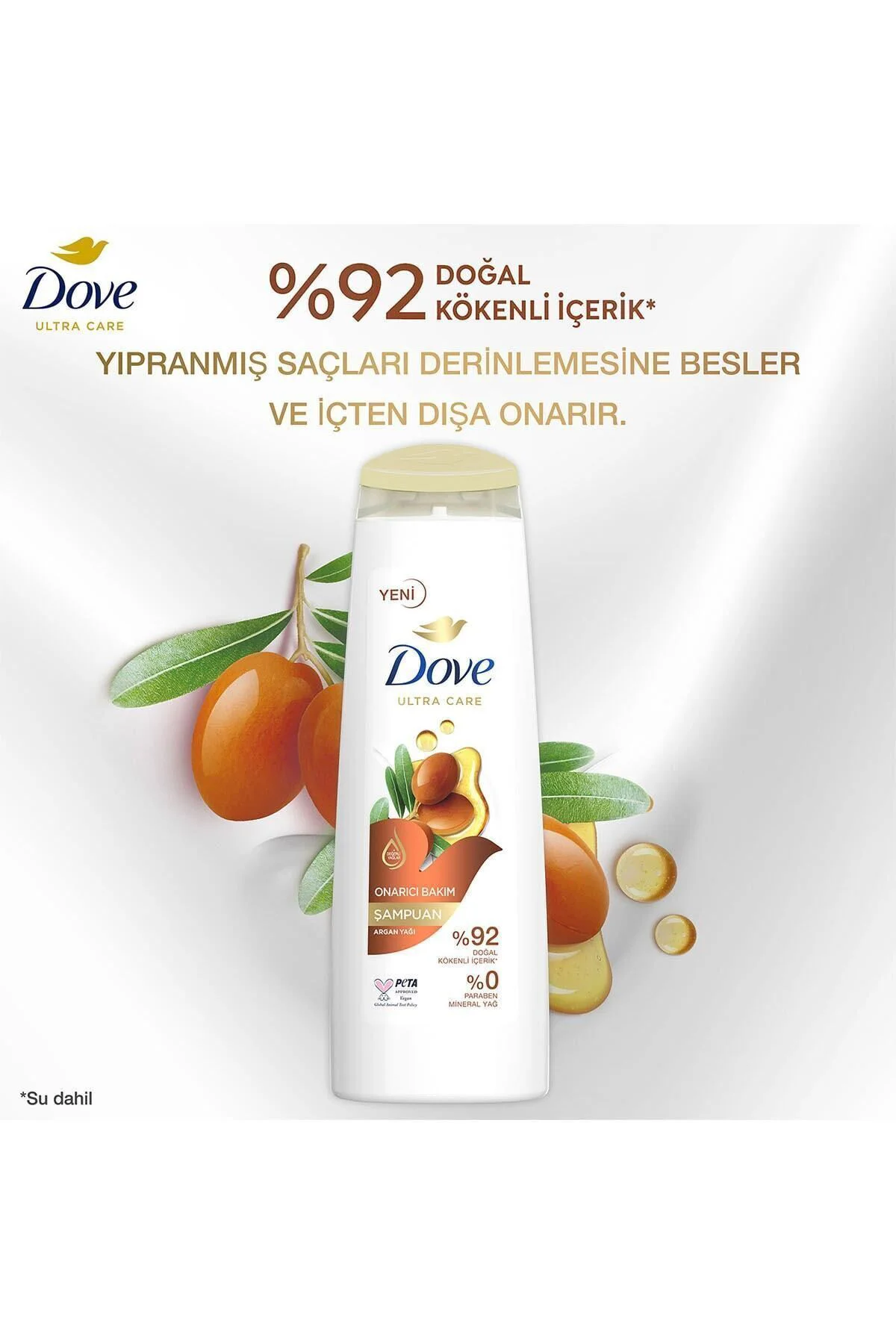 Saç Bakım Şampuanı Argan Yağı 400 ml + Köpük Duş Jeli Argan Yağı 200 ml + Duş Lifi Saç Bakım Şampuanı Argan Yağı 400 ml + Köpük Duş Jeli Argan Yağı 200 ml + Duş Lifi