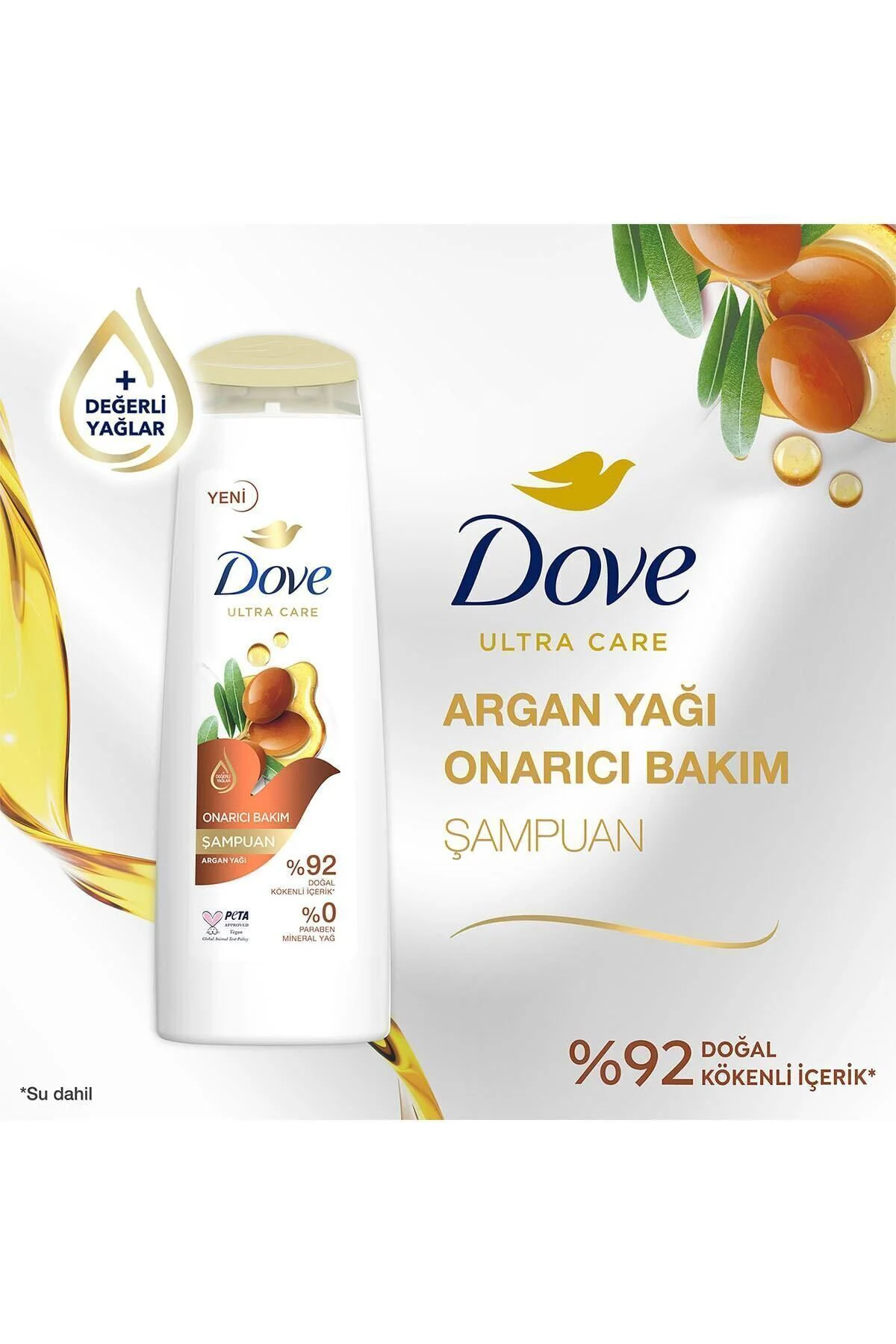 Saç Bakım Şampuanı Argan Yağı 400 ml + Köpük Duş Jeli Argan Yağı 200 ml + Duş Lifi Saç Bakım Şampuanı Argan Yağı 400 ml + Köpük Duş Jeli Argan Yağı 200 ml + Duş Lifi