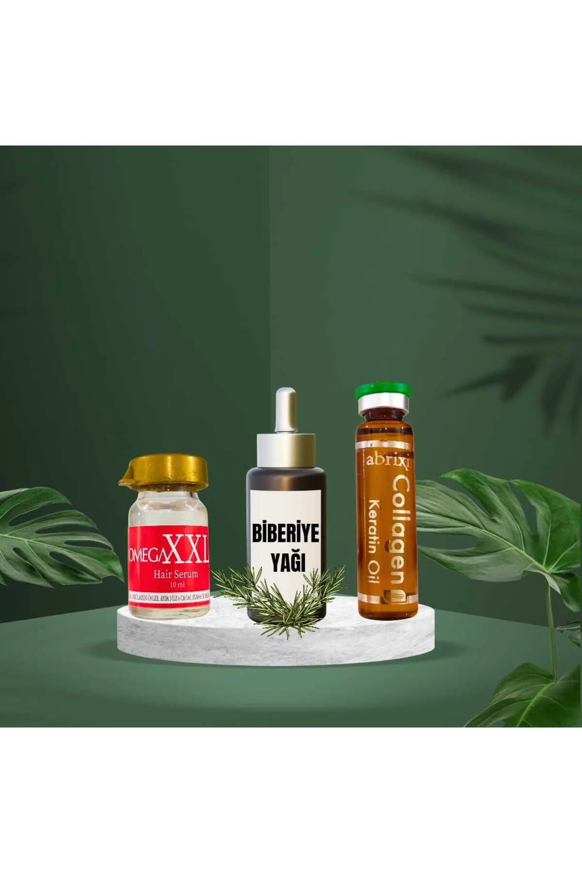 Saç Bakım Seti Hızlı Sonuç Serum, Collegen Keratin Serum ve Biber