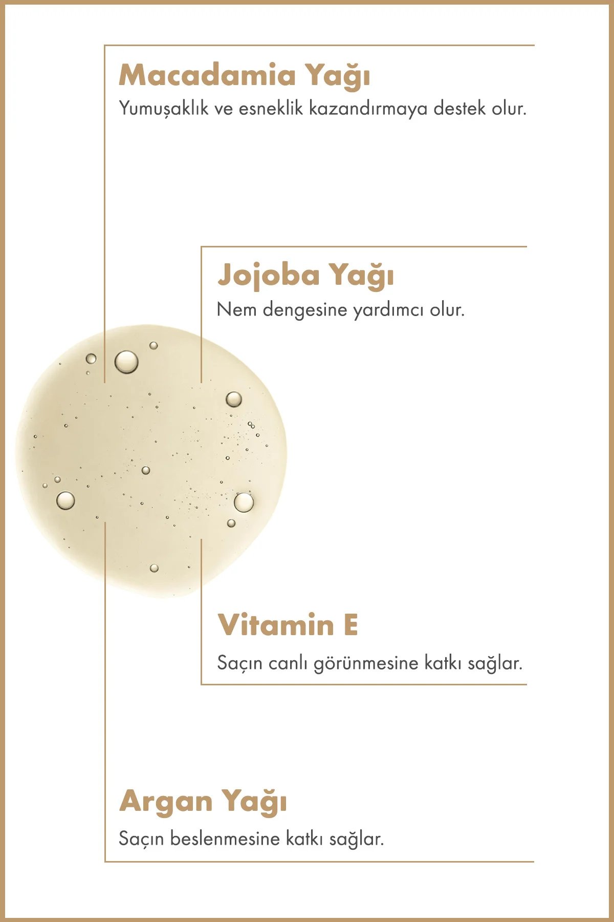 Saç Bakım Yağı 100 ML | Biberiye Yağı, Argan Yağı, Avokado & Keki