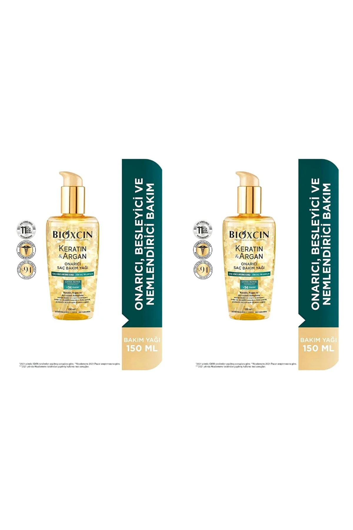 Saç Bakım Yağı Onarıcı Keratin & Argan 150 Ml 2 Kutu Saç Bakım Yağı Onarıcı Keratin & Argan 150 Ml 2 Kutu