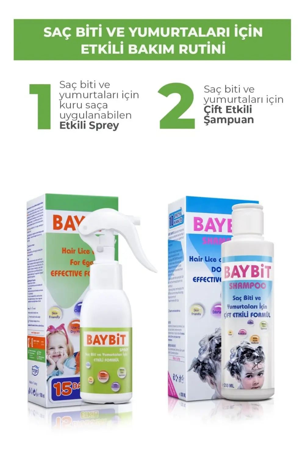Saç Biti Bit Spreyi 100 Ml + Bit Şampuanı 200 Ml