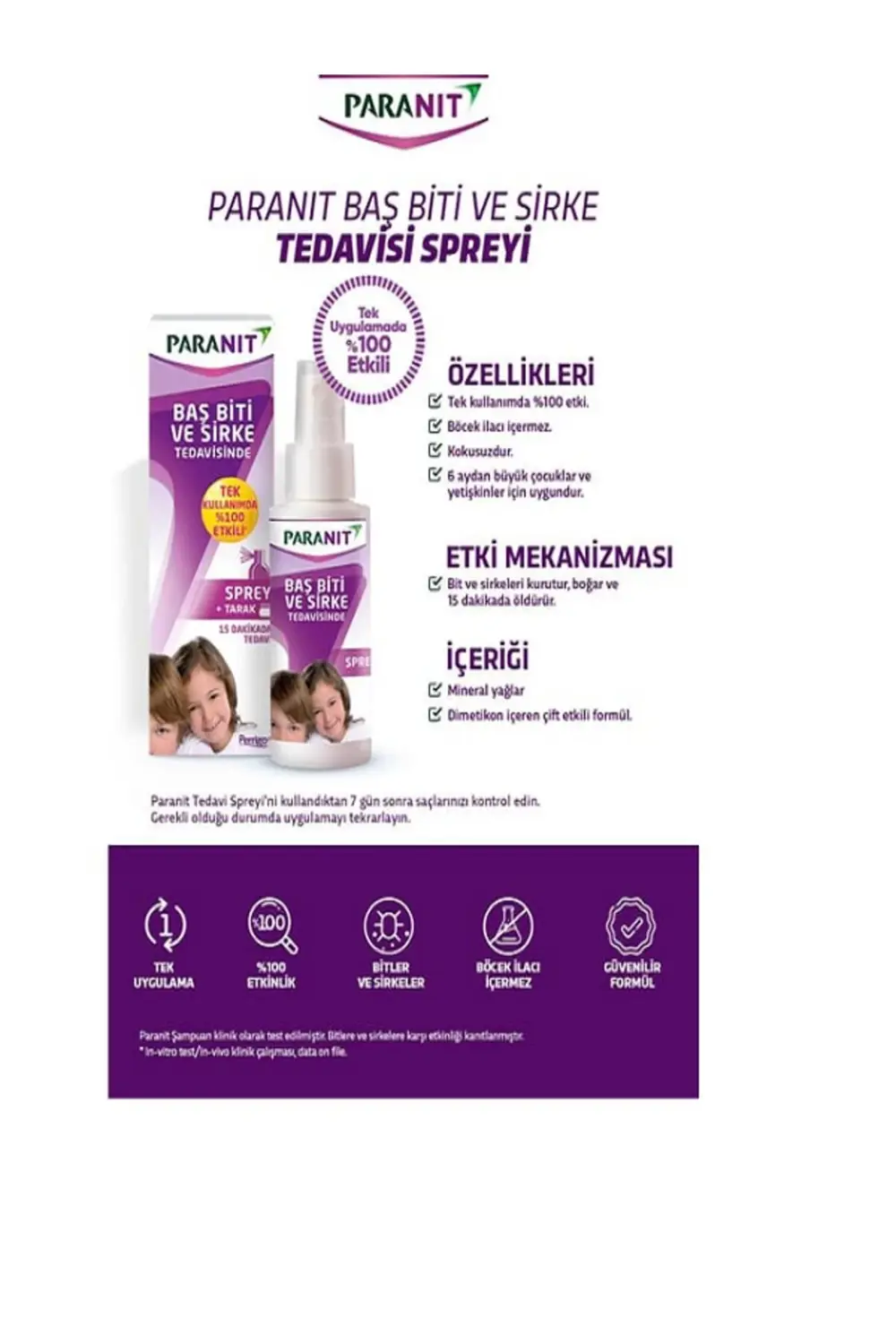 Saç Biti Ve Sirke Tedavi Seti 100 ml Şampuan 100 ml Spr