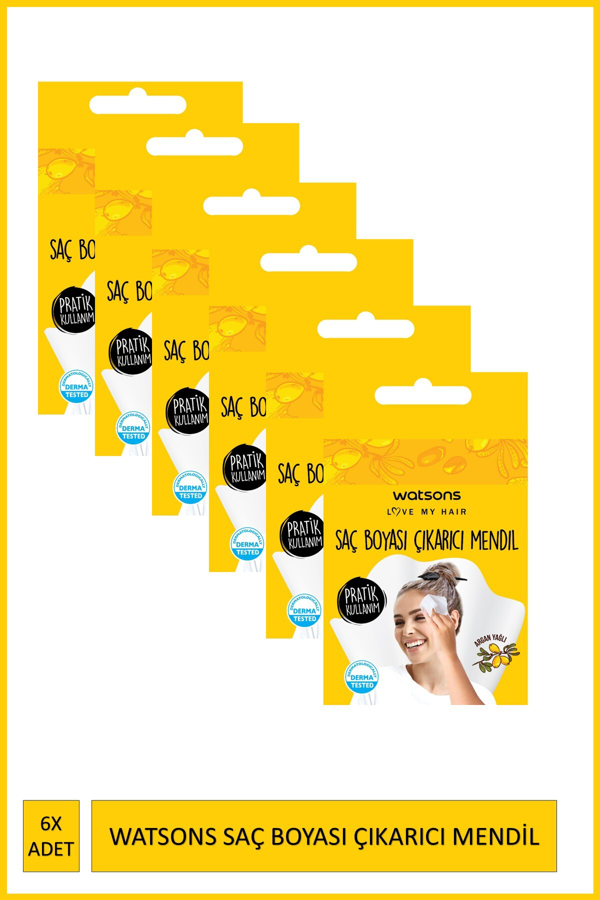 Saç Boyası Çıkarıcı Mendil (6Lı) X4 Adet