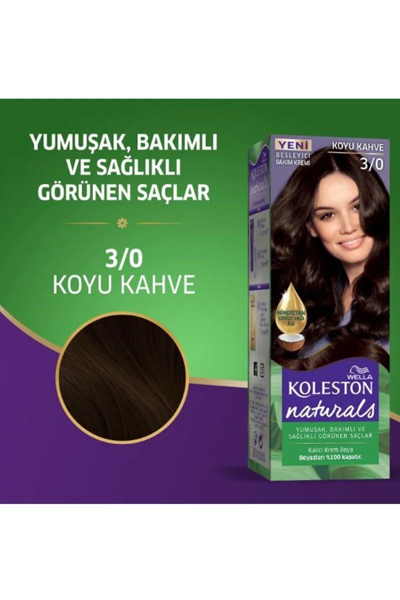 Saç Boyası Koyu Kahve 3/0 – 6 Haftaya Kadar Kalıcı Renk, Yoğun Pigmentler Fiyatı, Yorumları ve Özellikleri