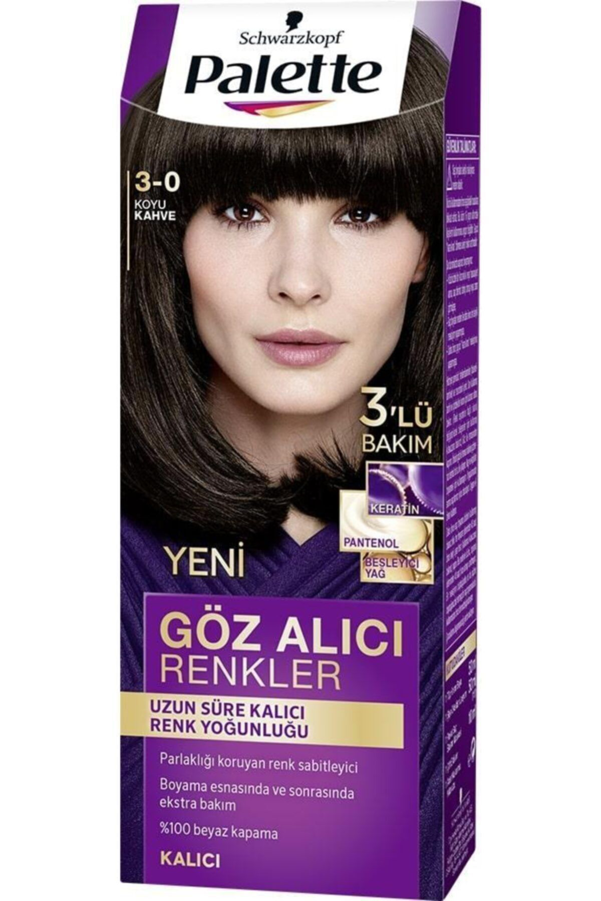 Saç Boyası Natural Göz Alıcı Renk 3-0 Koyu Kahve