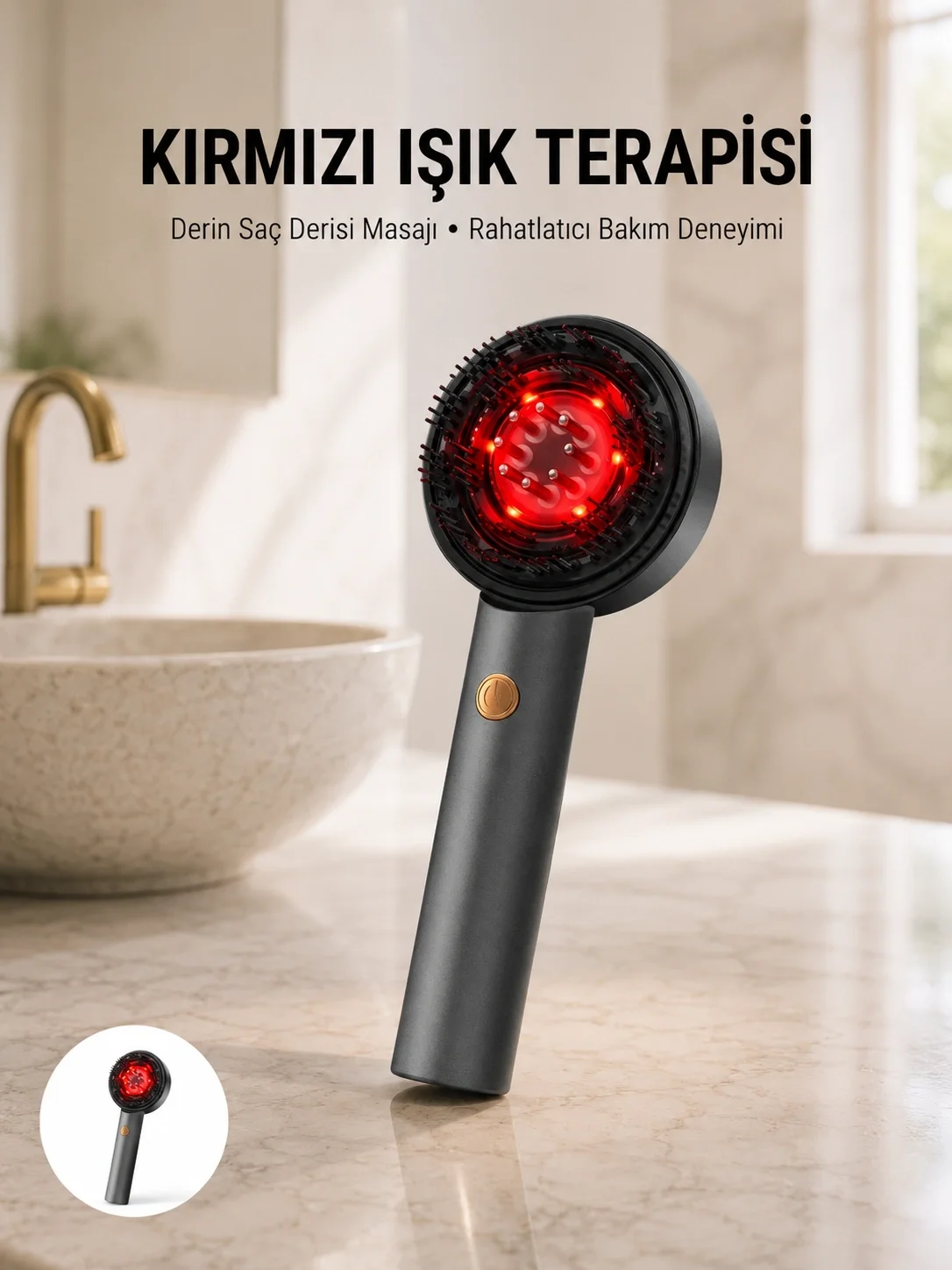 Saç Büyüme Destekleyici Elektrikli Masaj Tarak Yağ Aplikatörlü Yeni Nesil