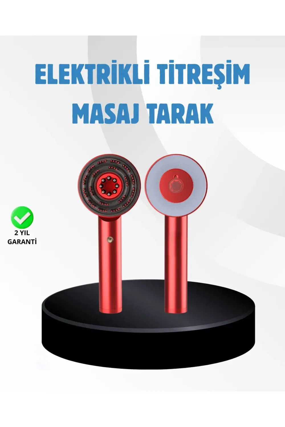 Saç Büyüme Destekleyici Elektrikli Masaj Tarak LED ve Titreşimli