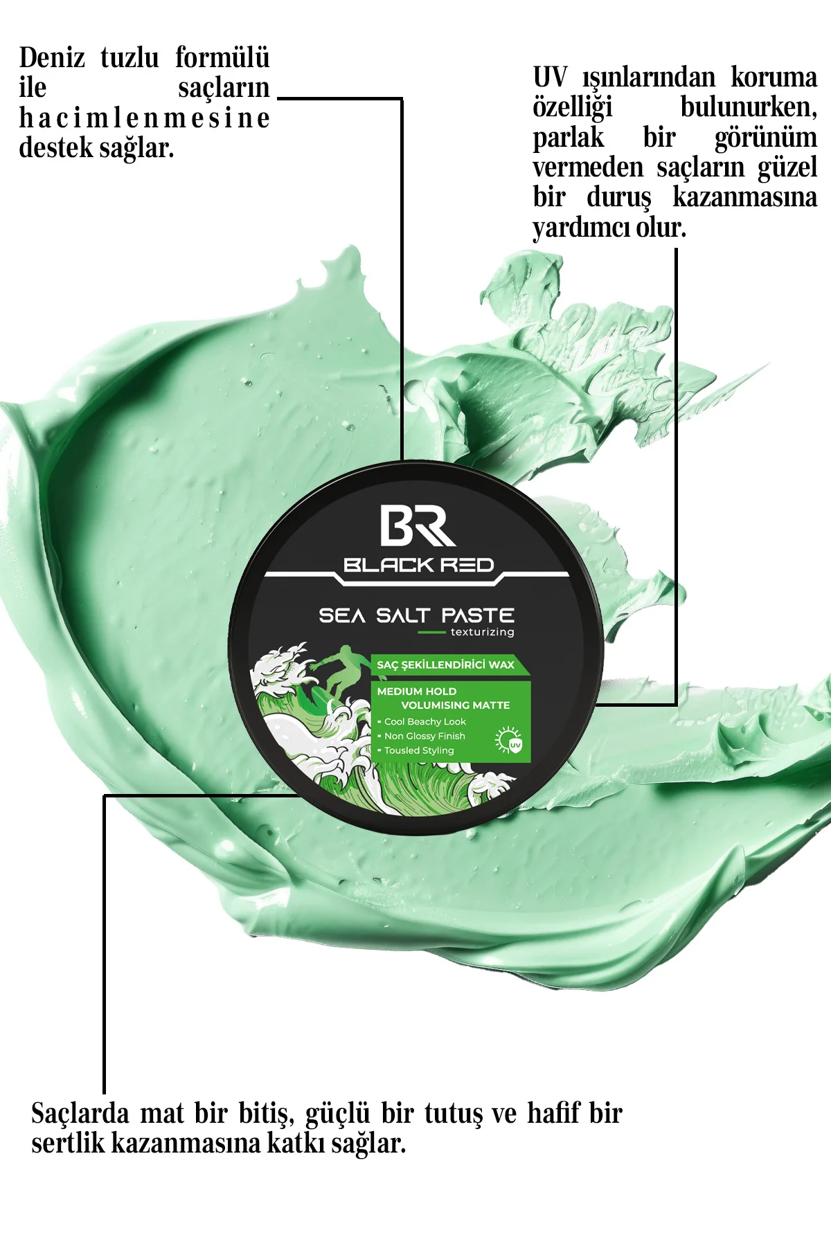 Saç Deniz Tuzu Spreyi - Sea Salt Spray & Wax Saç Şekillendirici Mat Wax Sea Salt Paste - 2'li Set Fiyatı, Yorumları ve Özellikleri