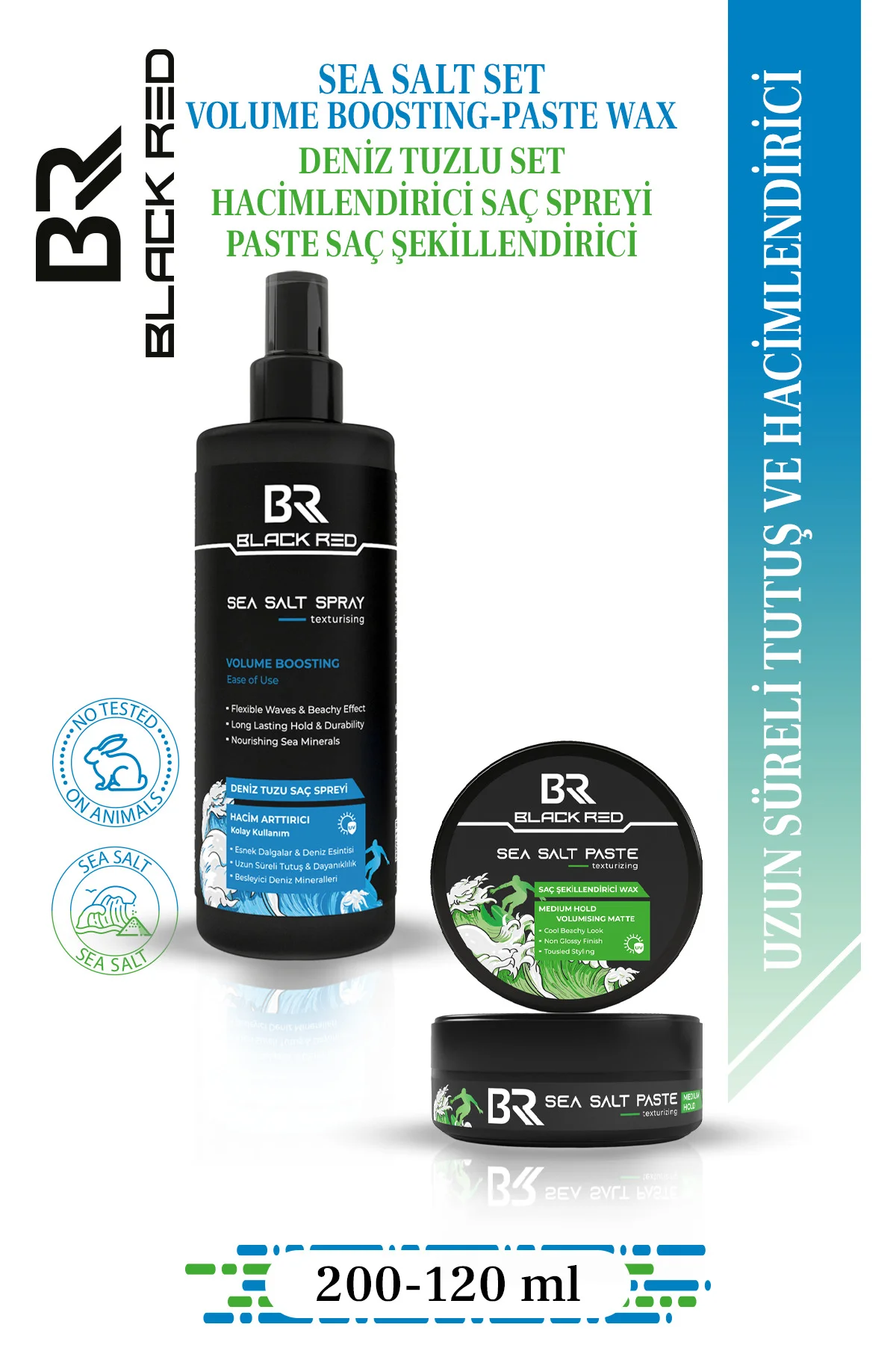 Saç Deniz Tuzu Spreyi - Sea Salt Spray & Wax Saç Şekillendirici Mat Wax Sea Salt Paste - 2'li Set Fiyatı, Yorumları ve Özellikleri