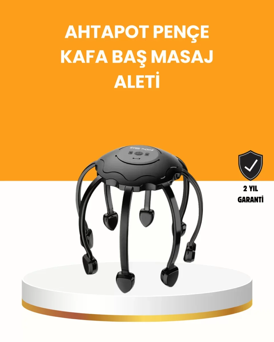Saç Derisi Masaj Aleti 8 Bağımsız Kol 3 Modlu Derin Rahatlama - Lisinya