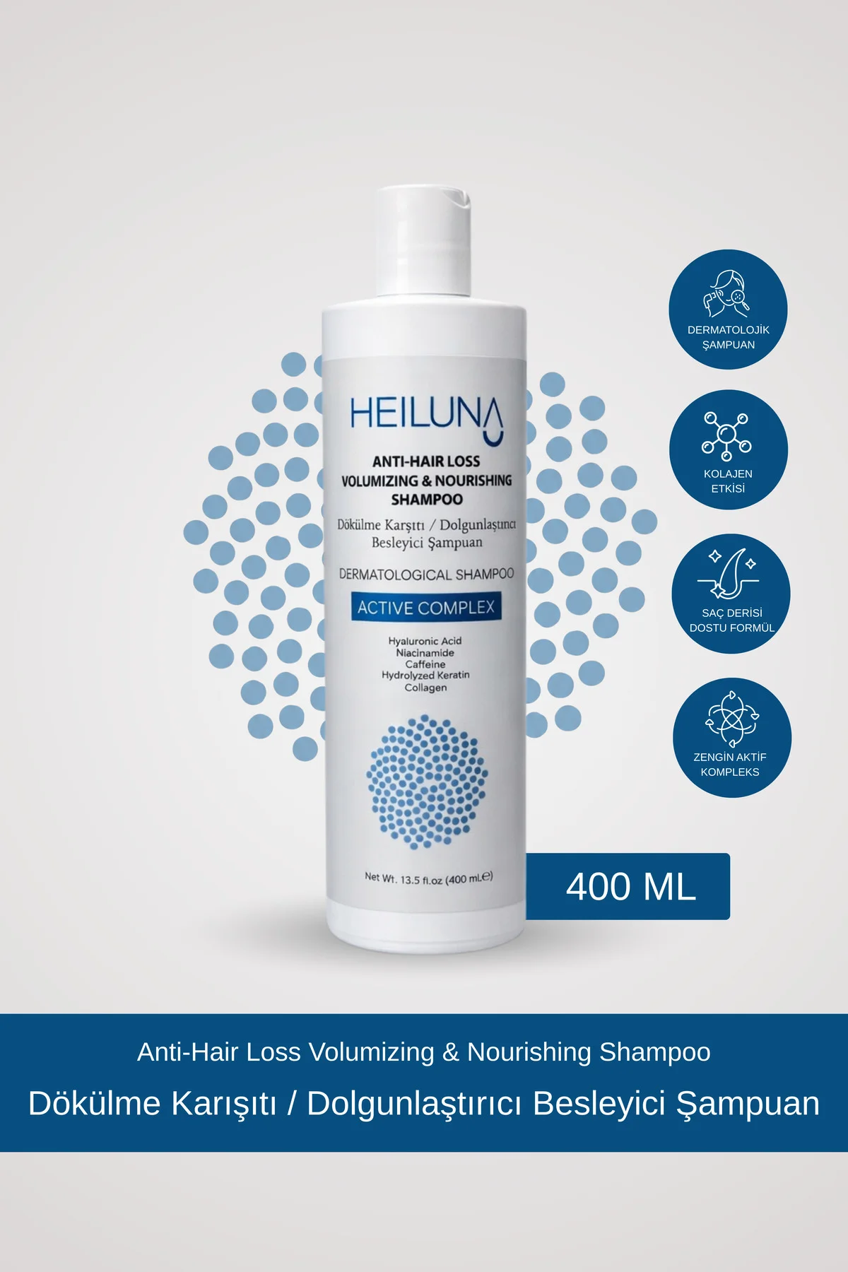 Saç Dökülme Karşıtı Şampuan Kolajen ve Keratin Destekli 400 ml