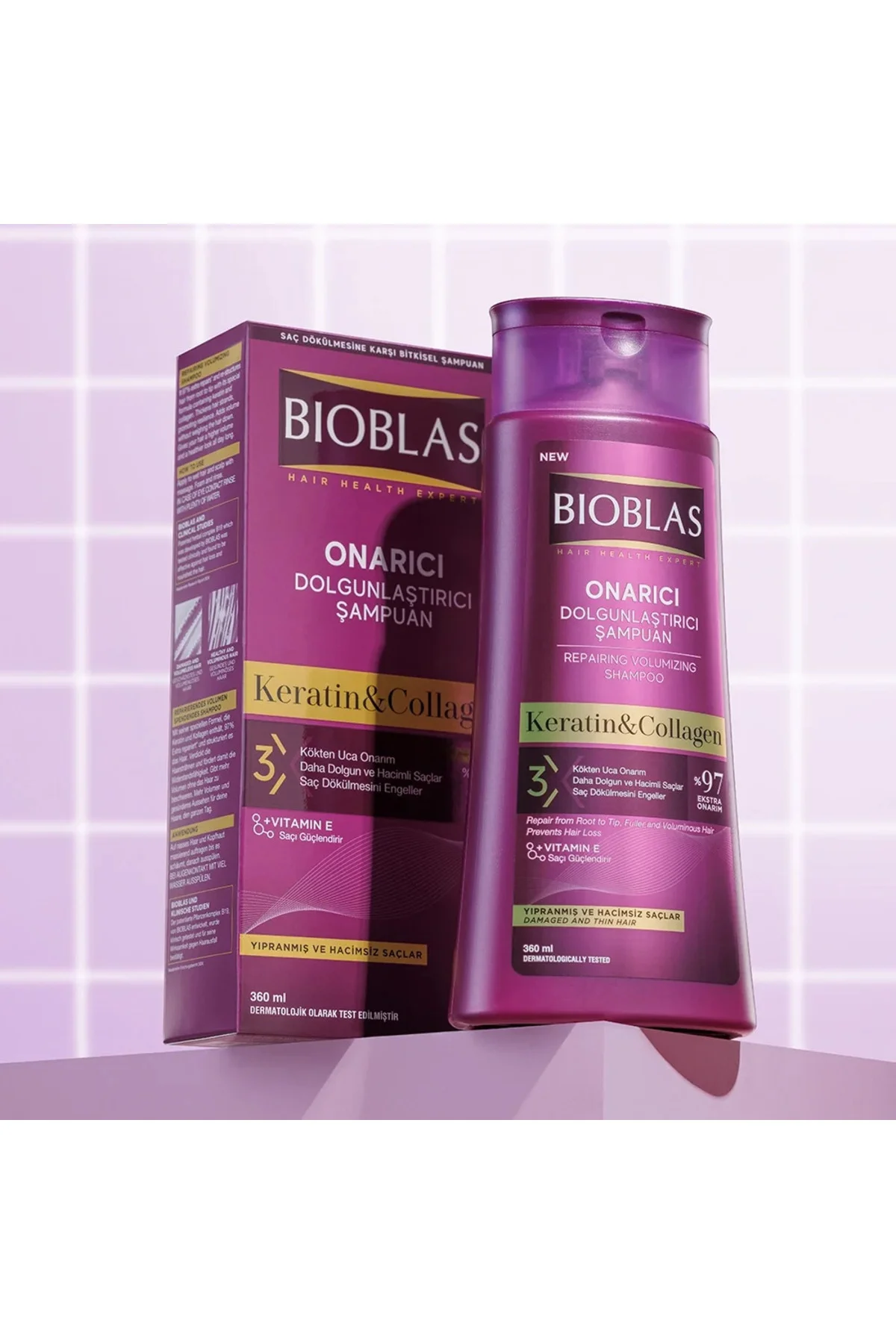 Saç Dökülmesine Karşı Hacim Şampuanı Collagen Keratin 360 ml